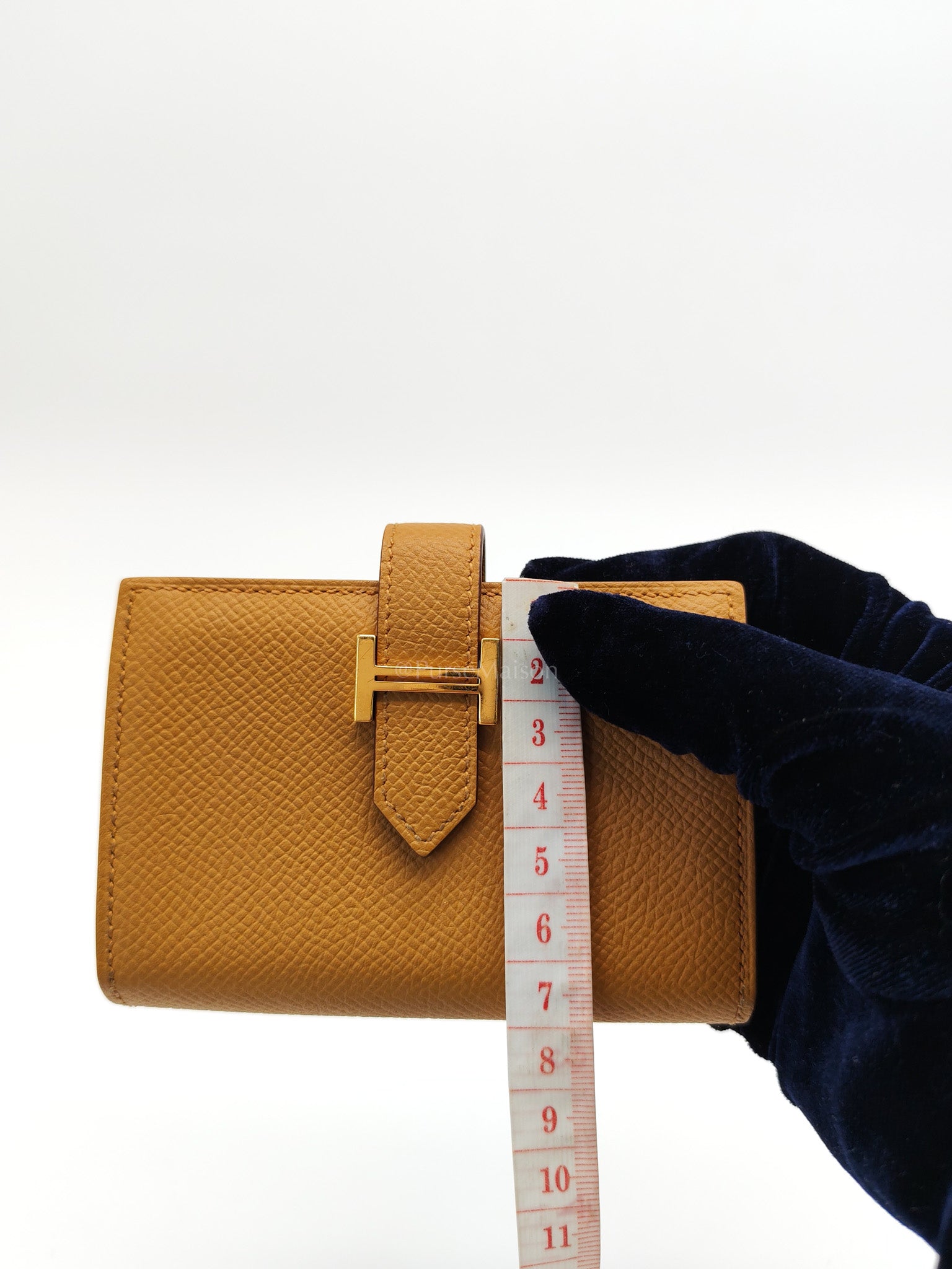 Bearn Mini Wallet Sesame in Epsom Leather Stamp Y (2020) | Purse Maison Luxury Bags Shop