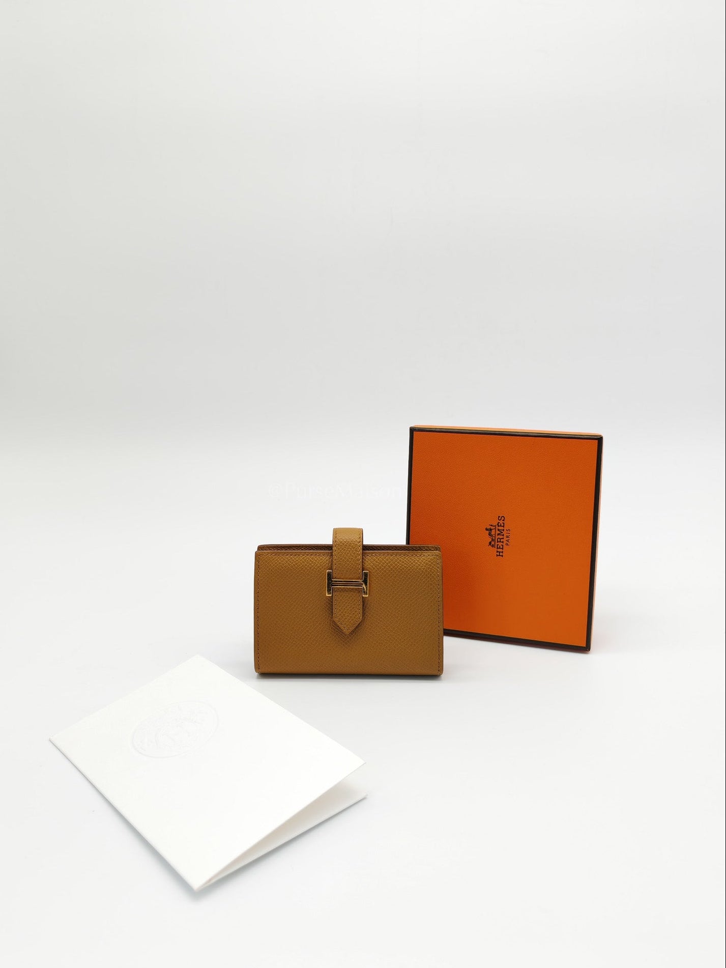 Bearn Mini Wallet Sesame in Epsom Leather Stamp Y (2020) | Purse Maison Luxury Bags Shop