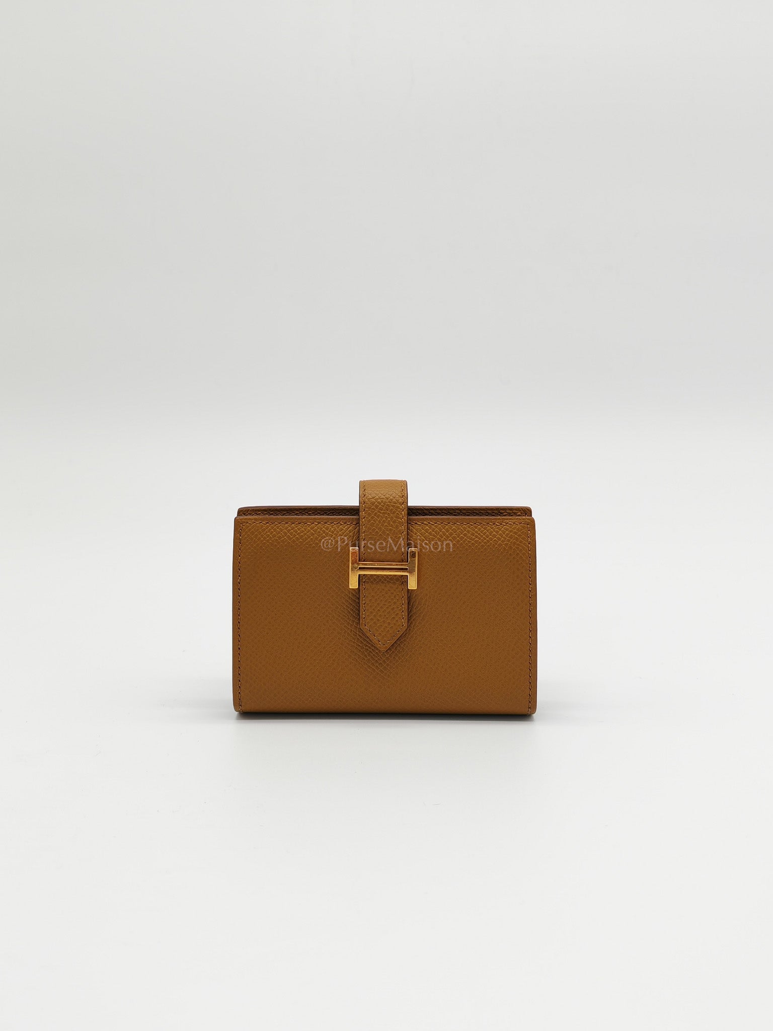 Bearn Mini Wallet Sesame in Epsom Leather Stamp Y (2020) | Purse Maison Luxury Bags Shop