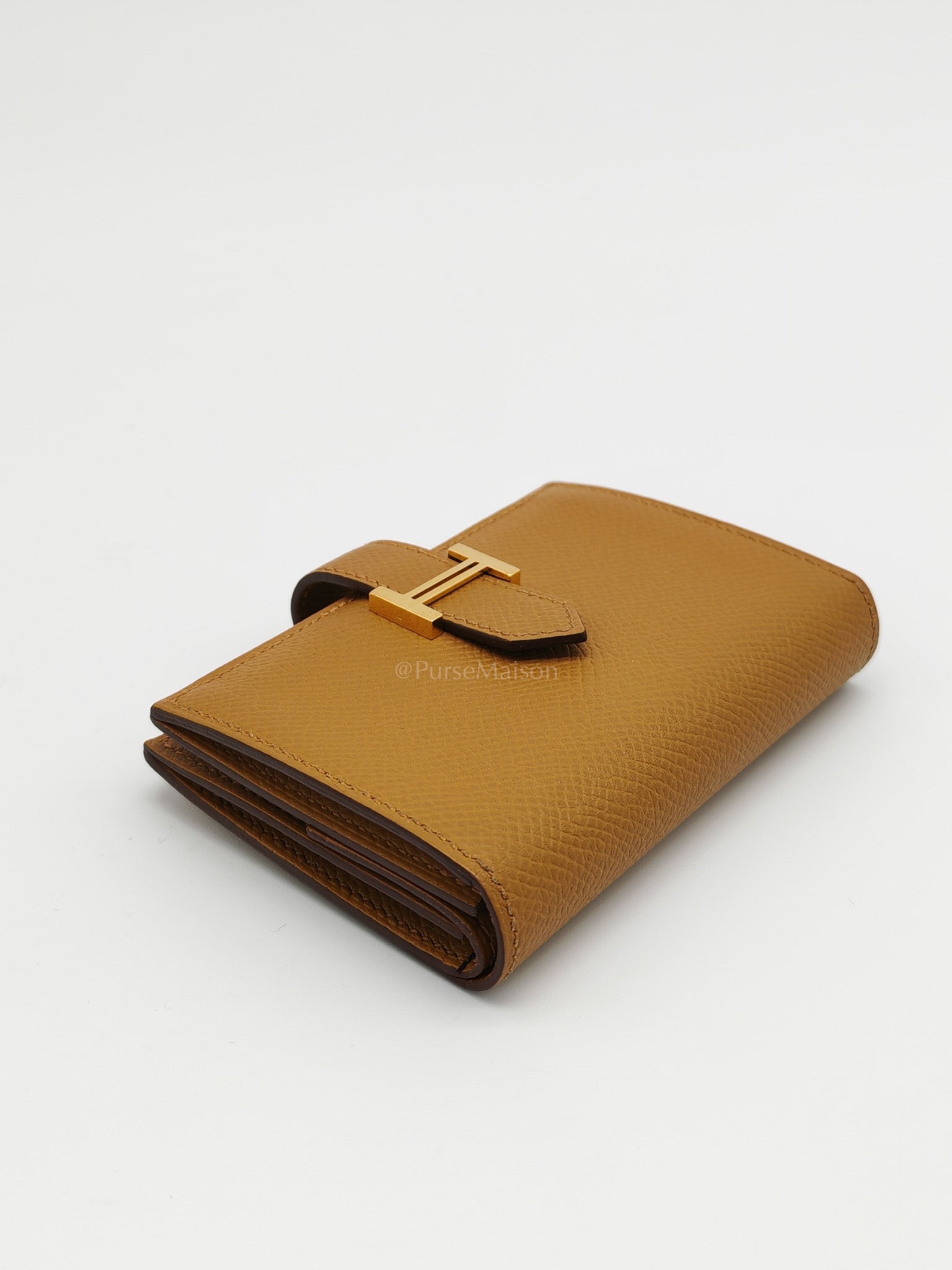 Bearn Mini Wallet Sesame in Epsom Leather Stamp Y (2020) | Purse Maison Luxury Bags Shop