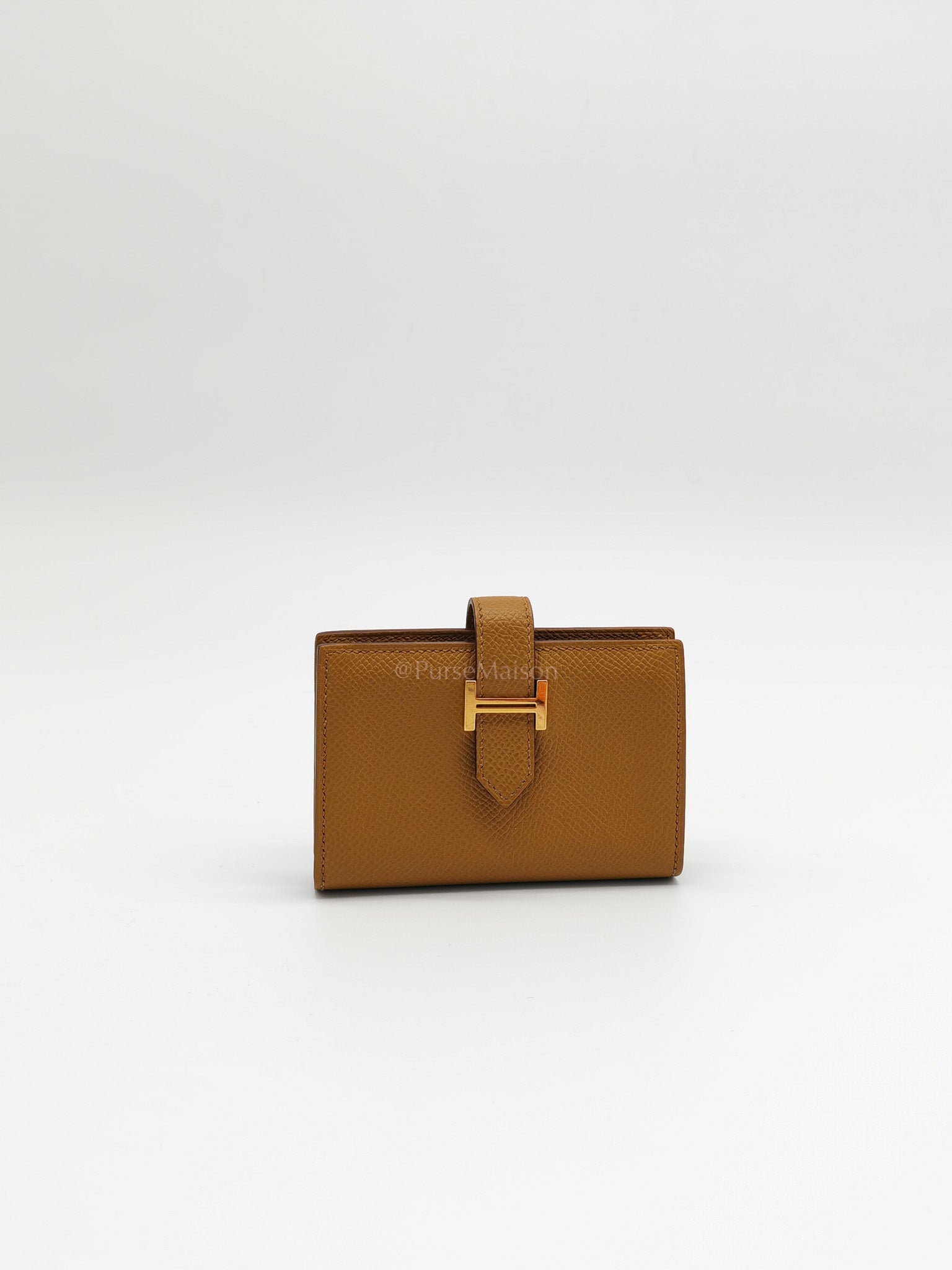 Bearn Mini Wallet Sesame in Epsom Leather Stamp Y (2020) | Purse Maison Luxury Bags Shop