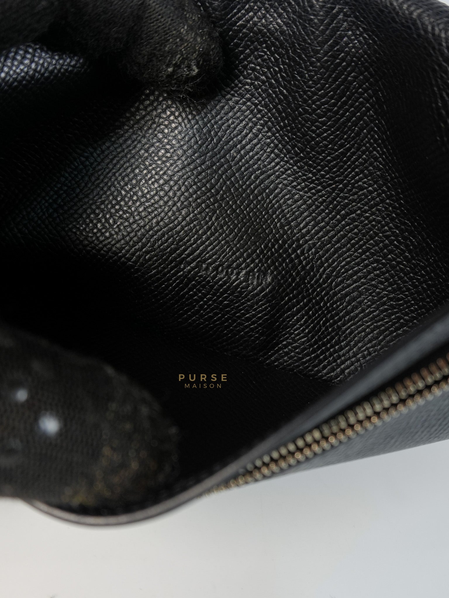 Bearn Soufflet Long Wallet Noir Epsom Leather & Gold Hardware Stamp A(2017) | Purse Maison Luxury Bags Shop