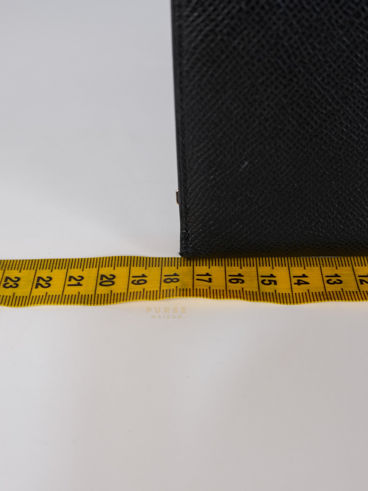 Bearn Soufflet Long Wallet Noir Epsom Leather & Gold Hardware Stamp A(2017) | Purse Maison Luxury Bags Shop