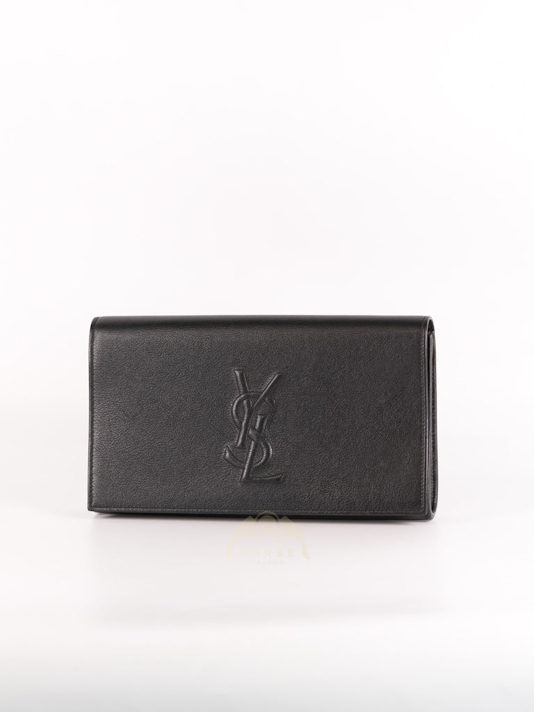 Belle De Jour Clutch Bag in Black Calfskin Leather | Purse Maison Luxury Bags Shop