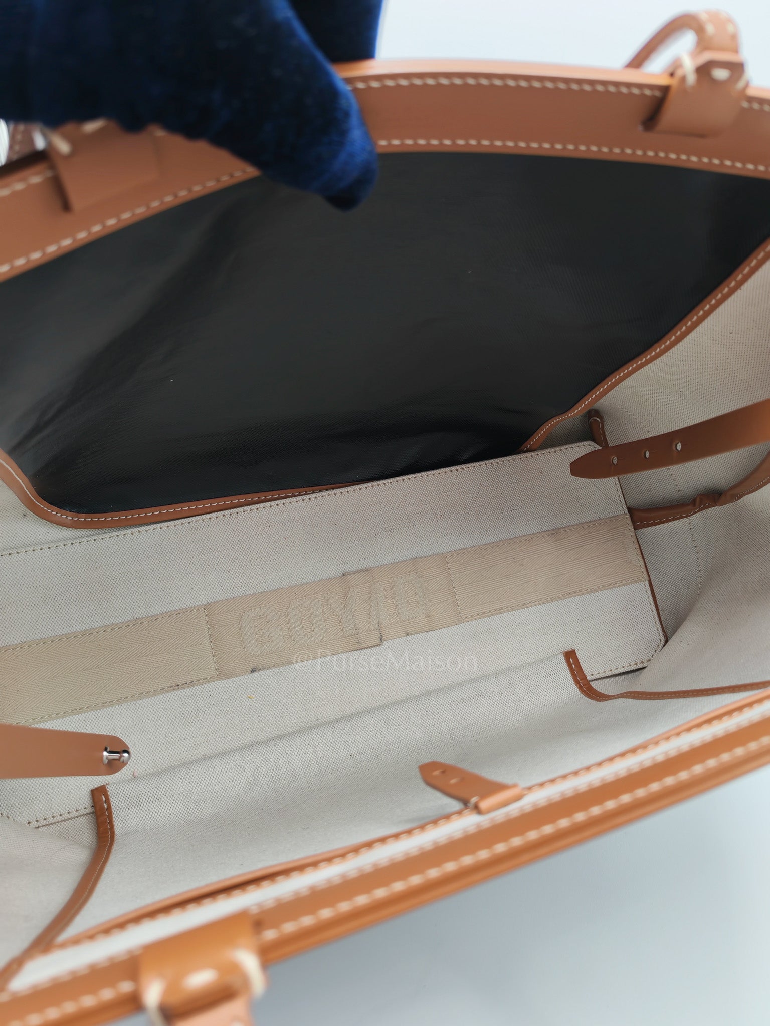 Bellechase PM in Tan Goyardine Canvas Tote Bag | Purse Maison Luxury Bags Shop