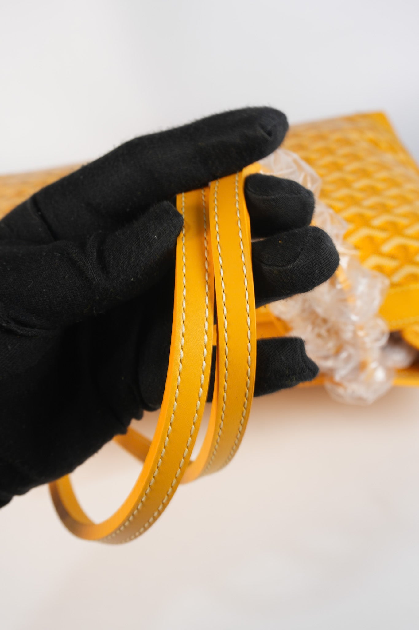 Bellechasse PM Tote Bag in Yellow Goyardine Canvas | Purse Maison Luxury Bags Shop