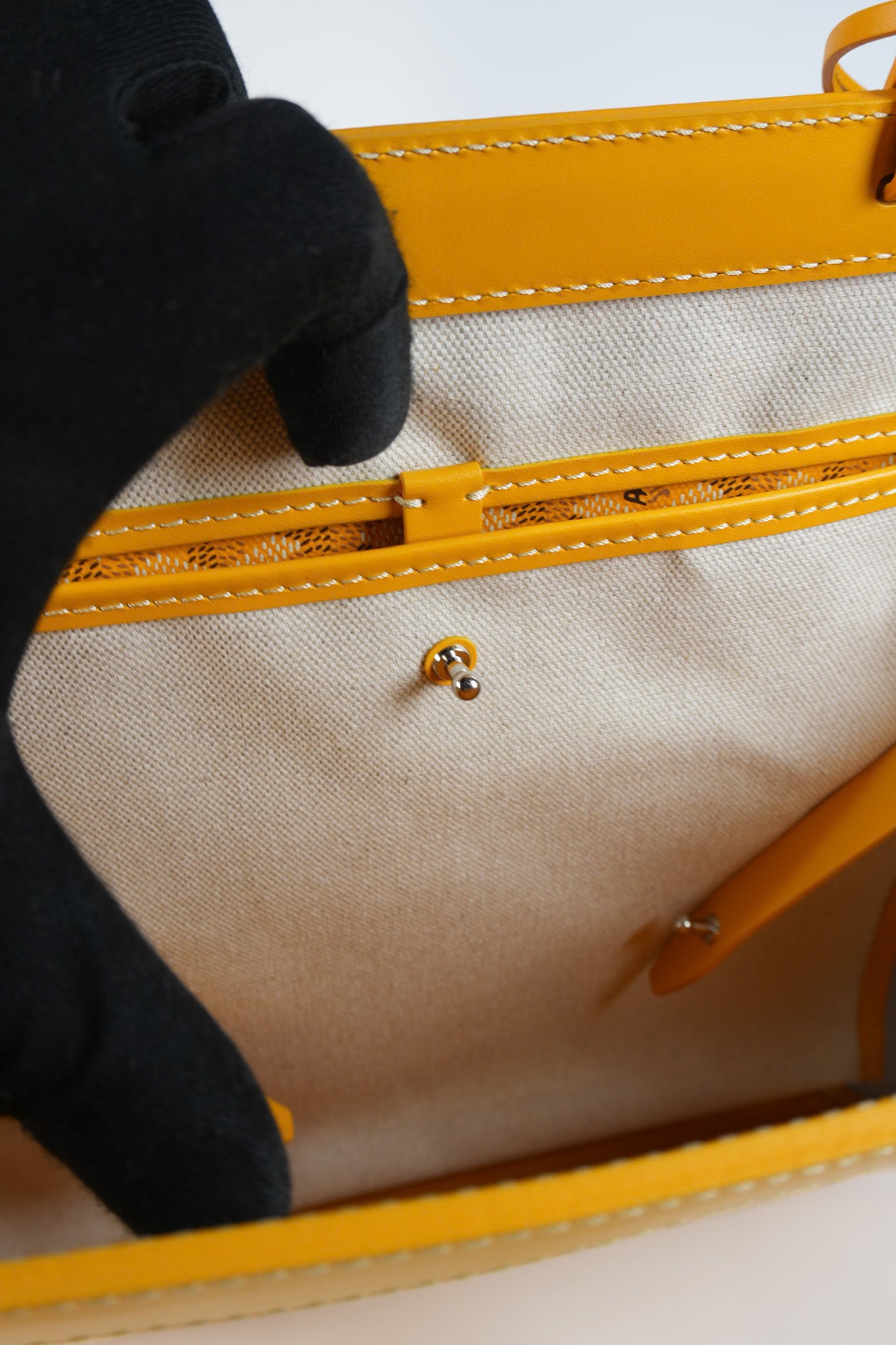 Bellechasse PM Tote Bag in Yellow Goyardine Canvas | Purse Maison Luxury Bags Shop