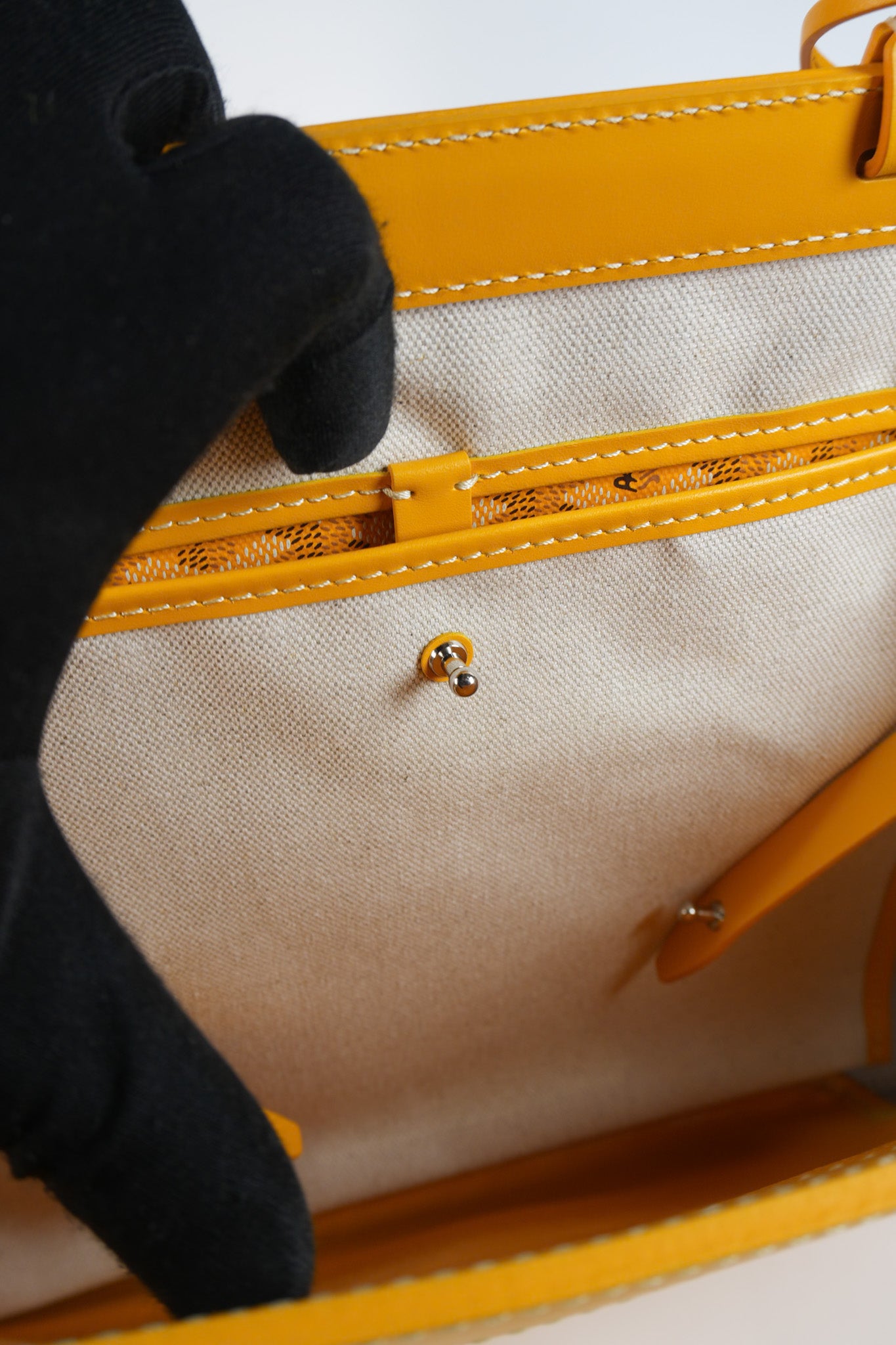 Bellechasse PM Tote Bag in Yellow Goyardine Canvas | Purse Maison Luxury Bags Shop