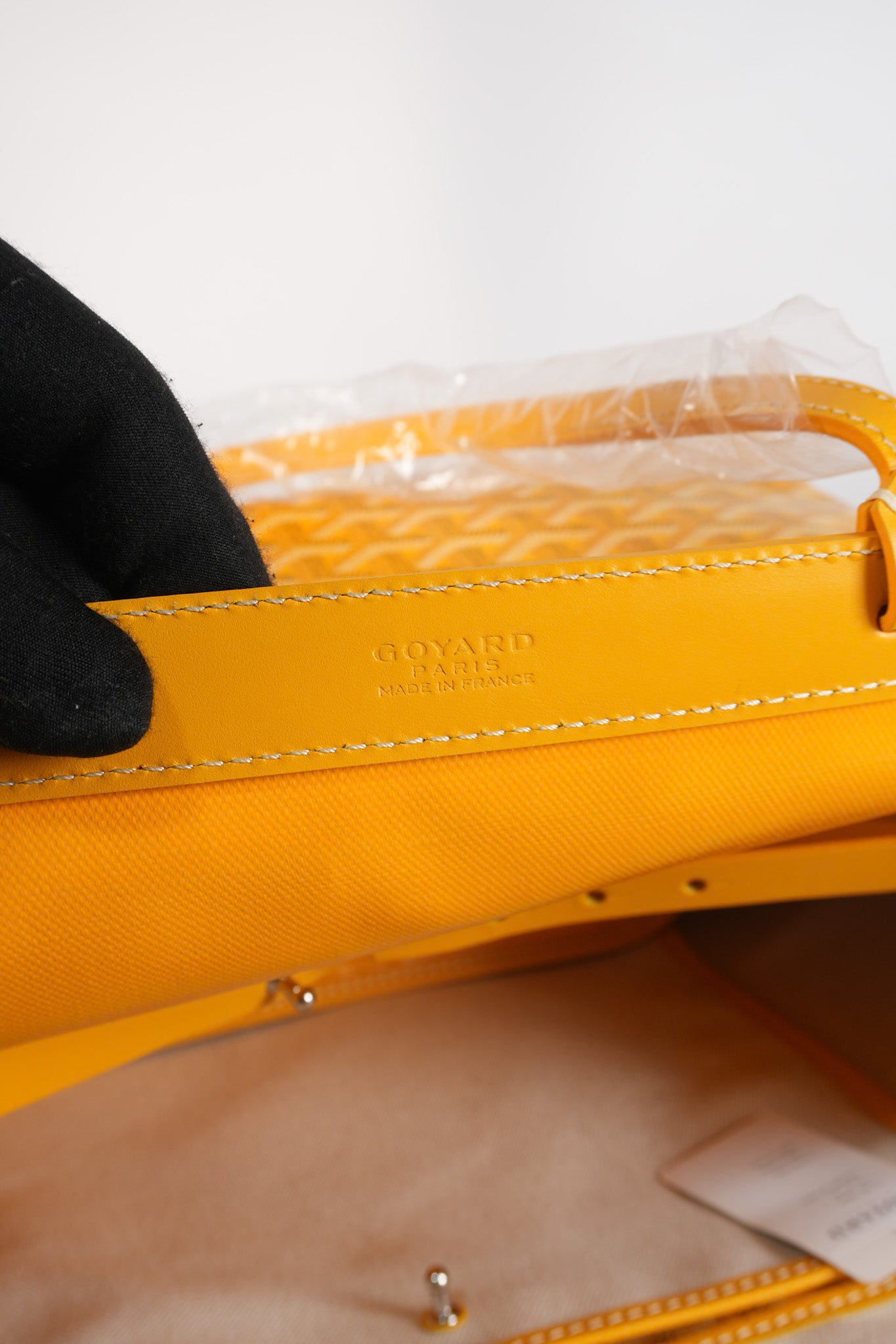 Bellechasse PM Tote Bag in Yellow Goyardine Canvas | Purse Maison Luxury Bags Shop