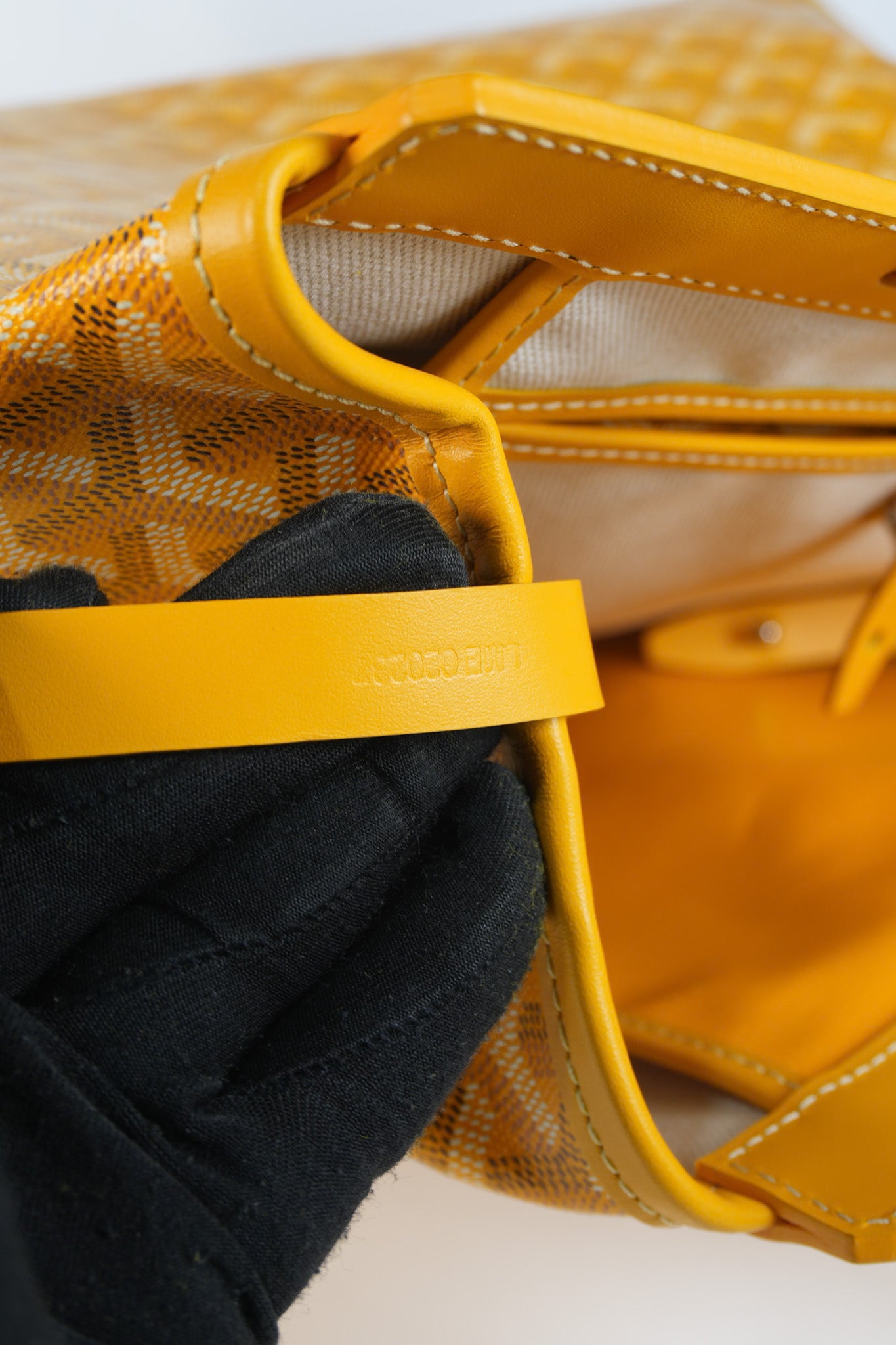 Bellechasse PM Tote Bag in Yellow Goyardine Canvas | Purse Maison Luxury Bags Shop