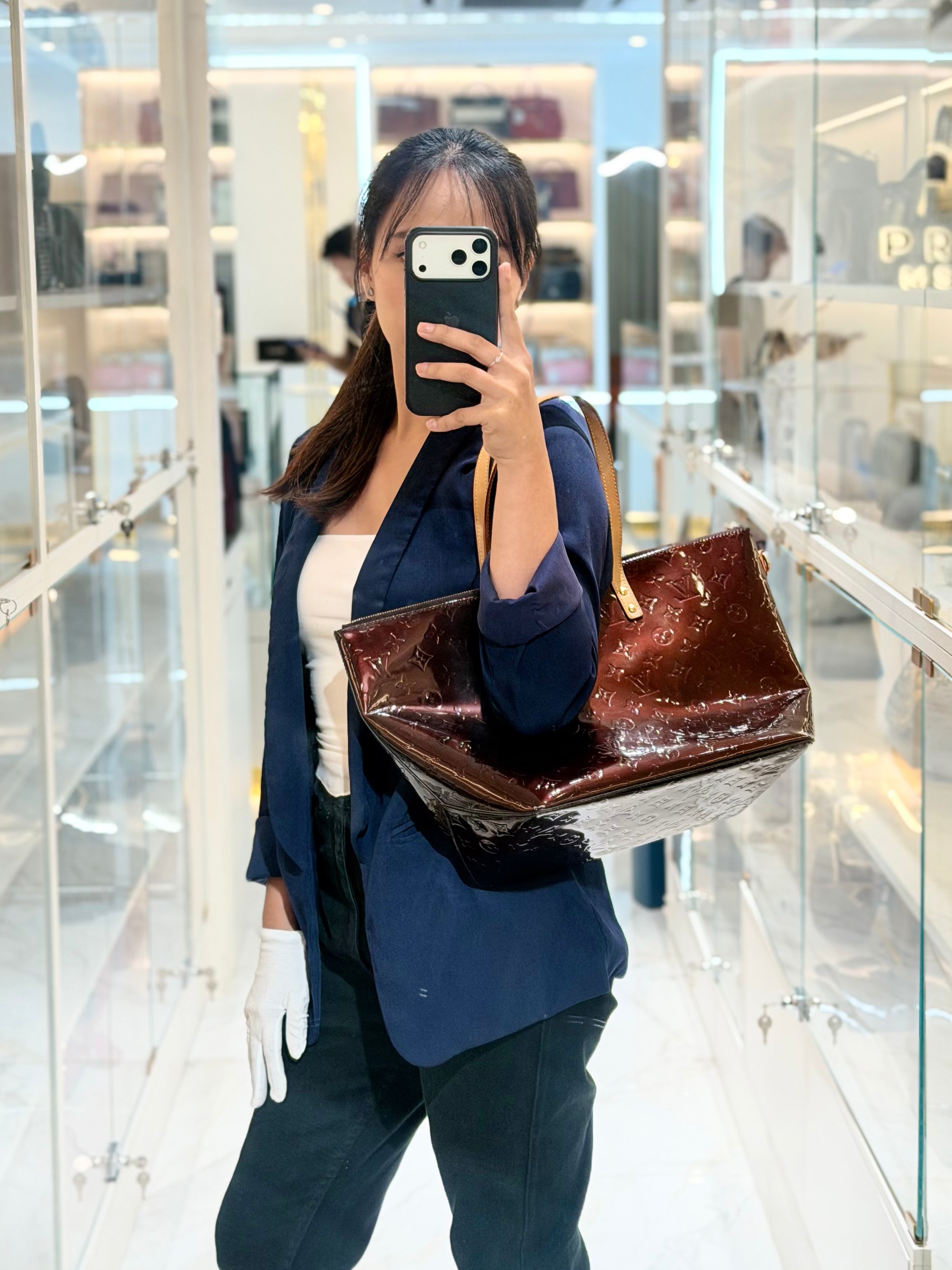 Bellevue Tote Bag GM in Monogram Vernis Patent Leather(Microchip) | Purse Maison Luxury Bags Shop