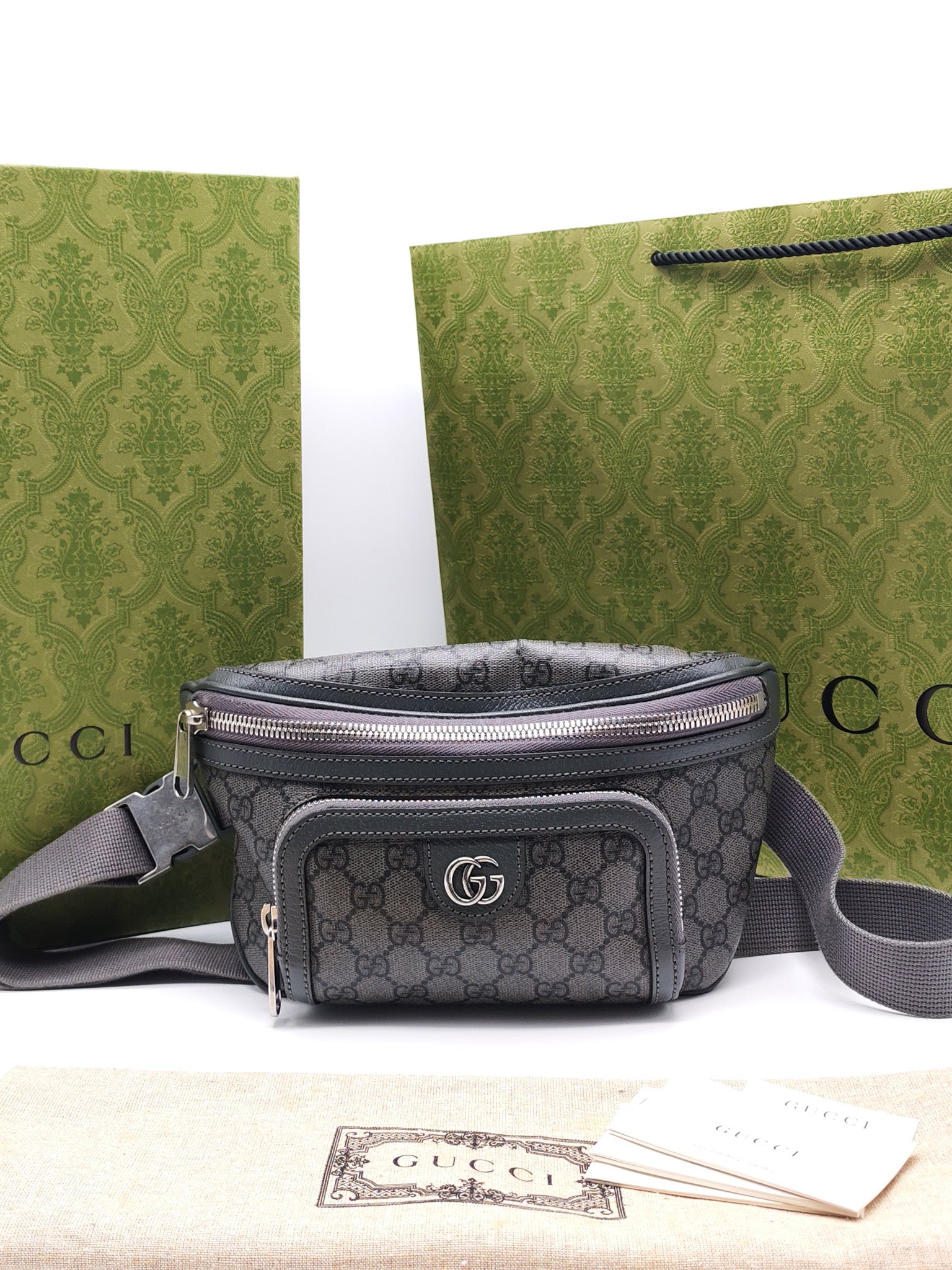 Ophidia Fanny Belt Bag in GG Supreme Ophidia Coated Canvas