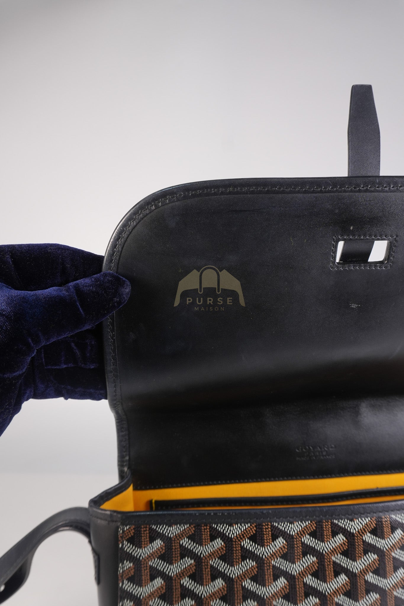 Belvedere MM Black in Goyardine Canvas | Purse Maison Luxury Bags Shop