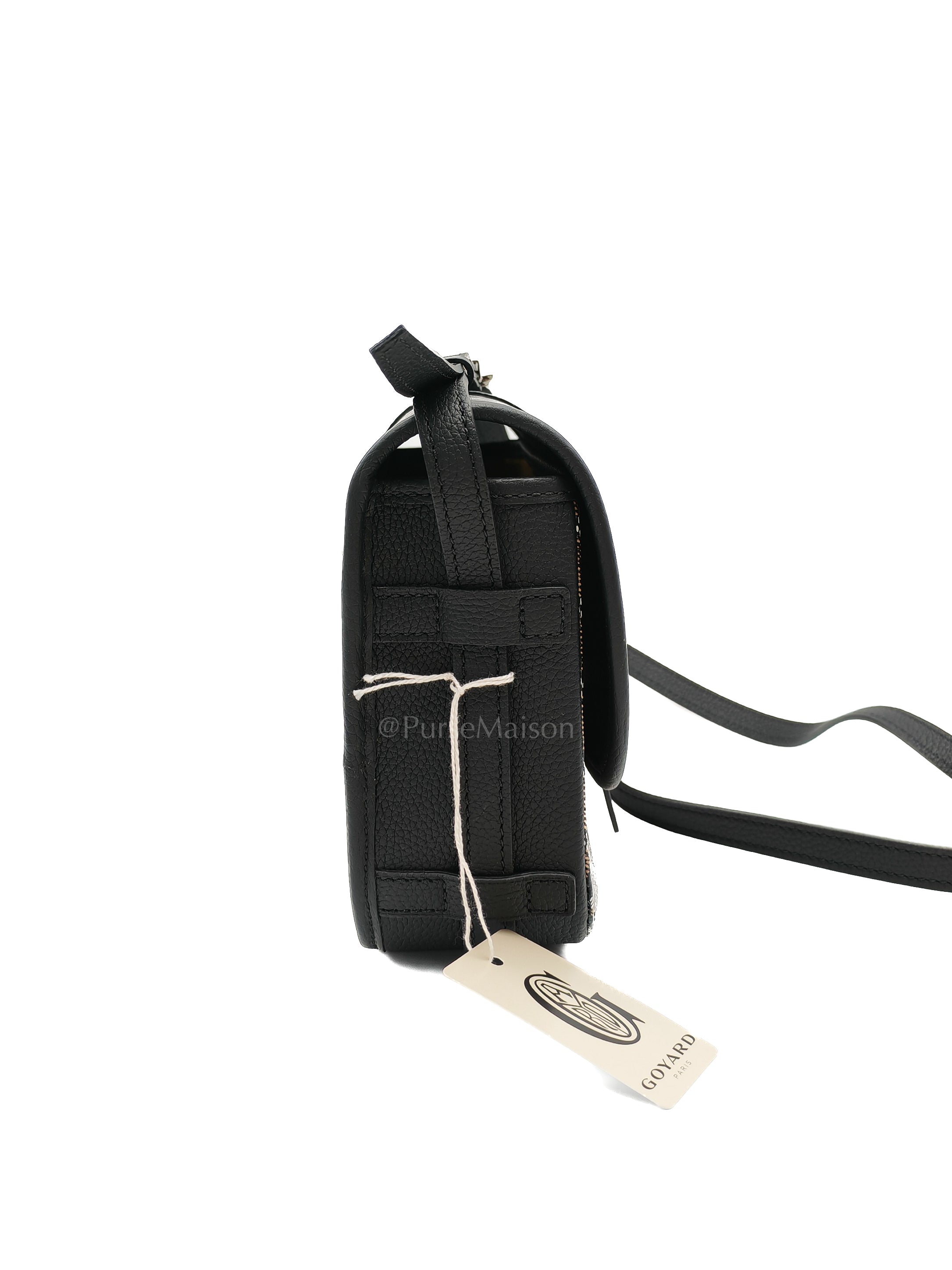 Belvedere PM Black in Goyardine Canvas Cross Body Bag | Purse Maison Luxury Bags Shop
