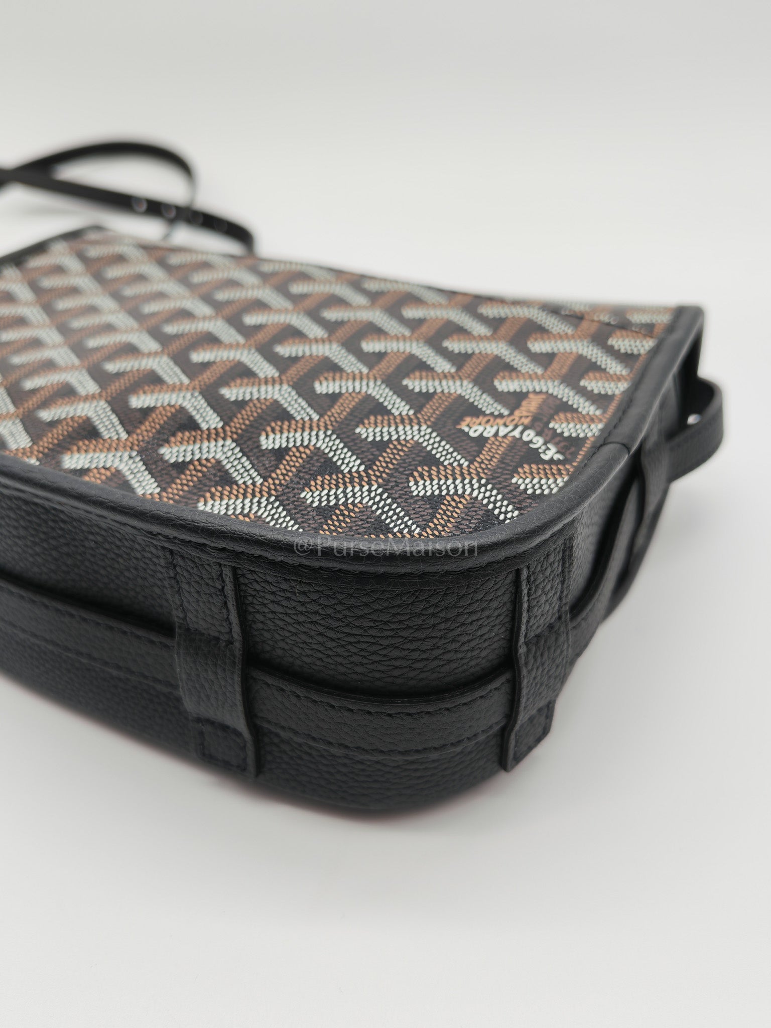 Belvedere PM in Black Goyardine Canvas Crossbody Bag | Purse Maison Luxury Bags Shop