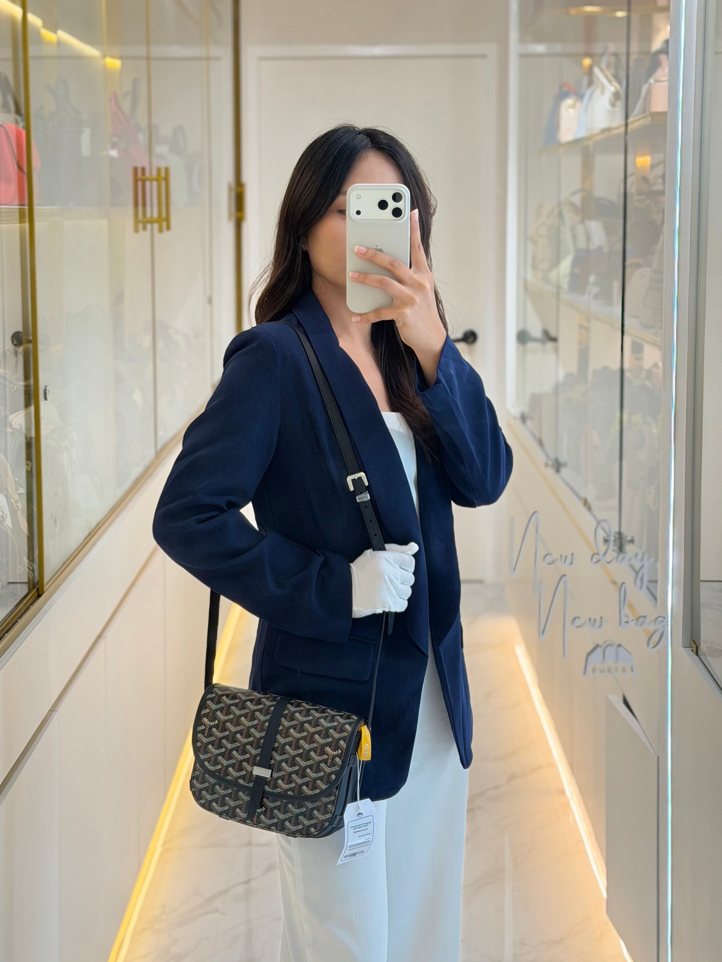 Belvedere PM in Black Goyardine Canvas Crossbody Bag | Purse Maison Luxury Bags Shop