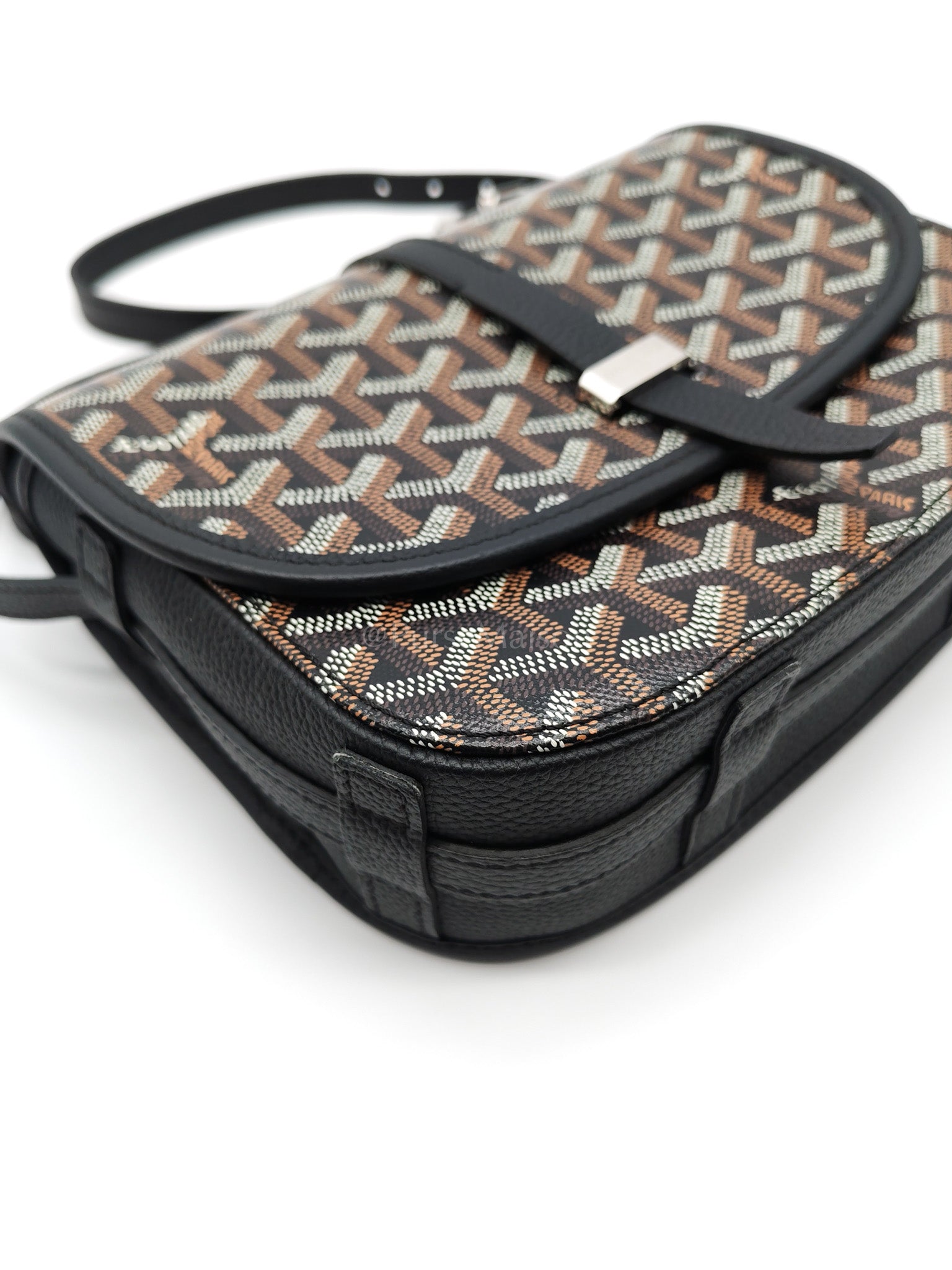 Belvedere PM in Black Goyardine Canvas Crossbody Bag | Purse Maison Luxury Bags Shop