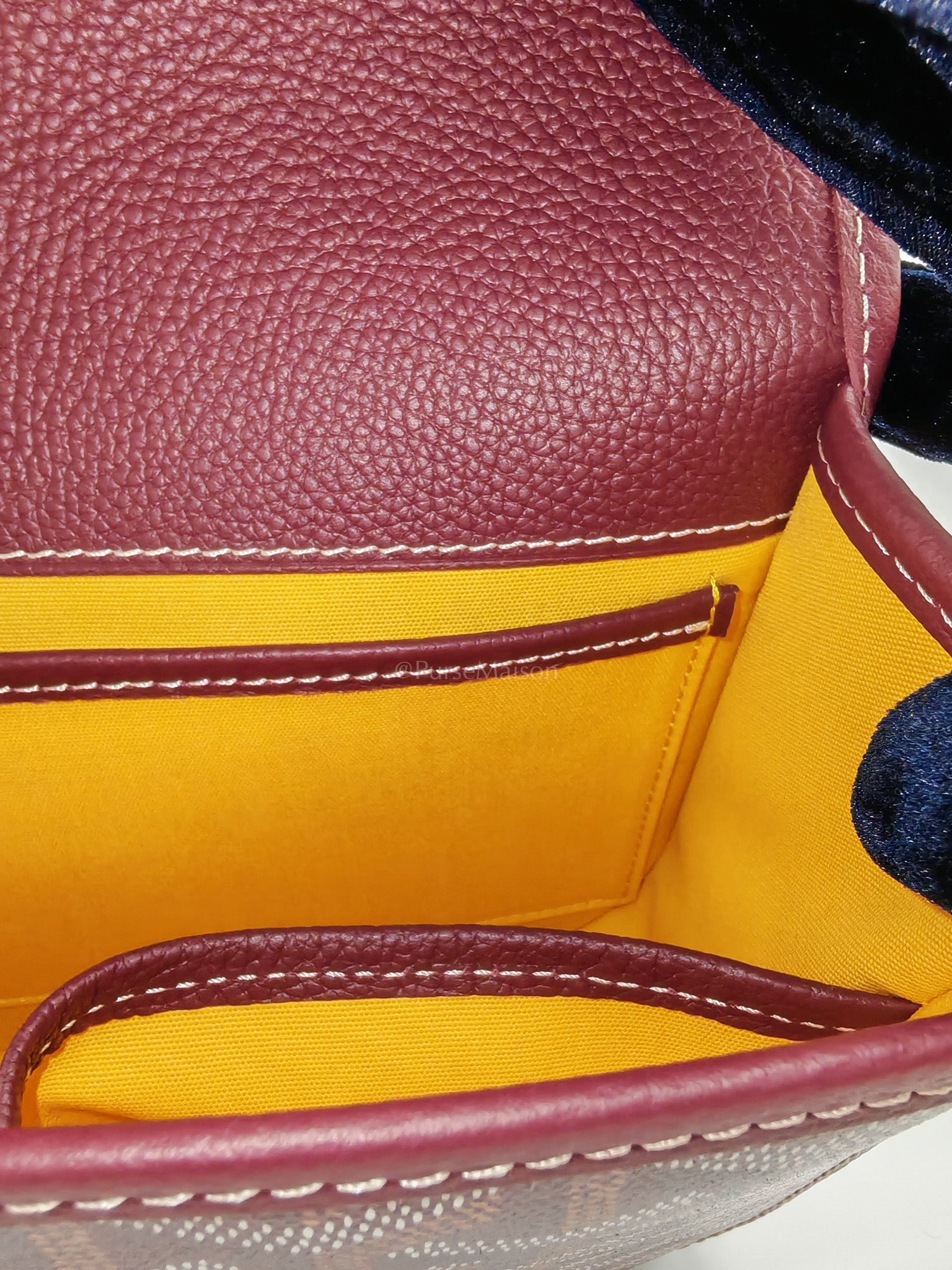 Belvedere PM in Burgundy Goyardine Canvas | Purse Maison Luxury Bags Shop