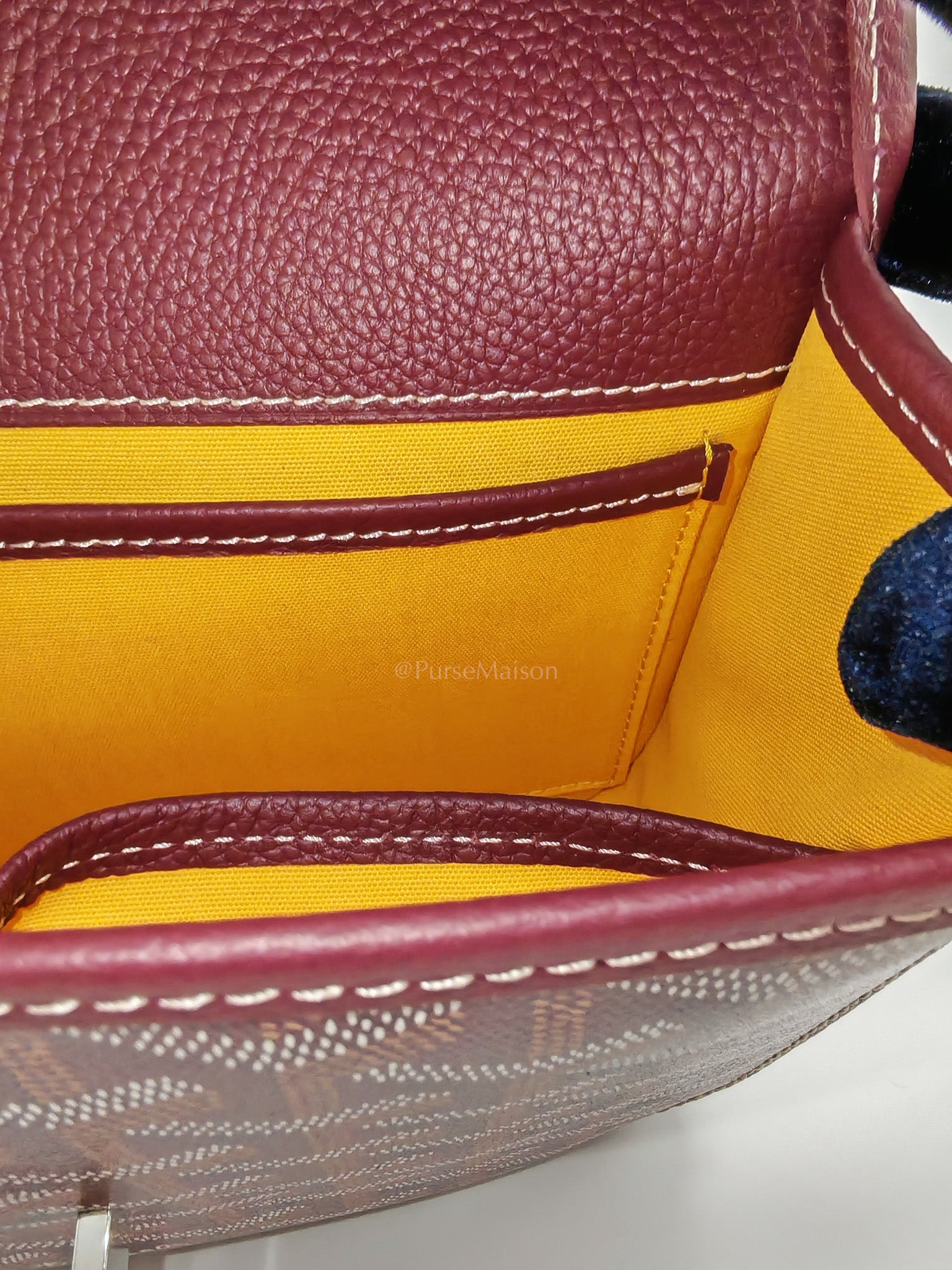 Belvedere PM in Burgundy Goyardine Canvas | Purse Maison Luxury Bags Shop