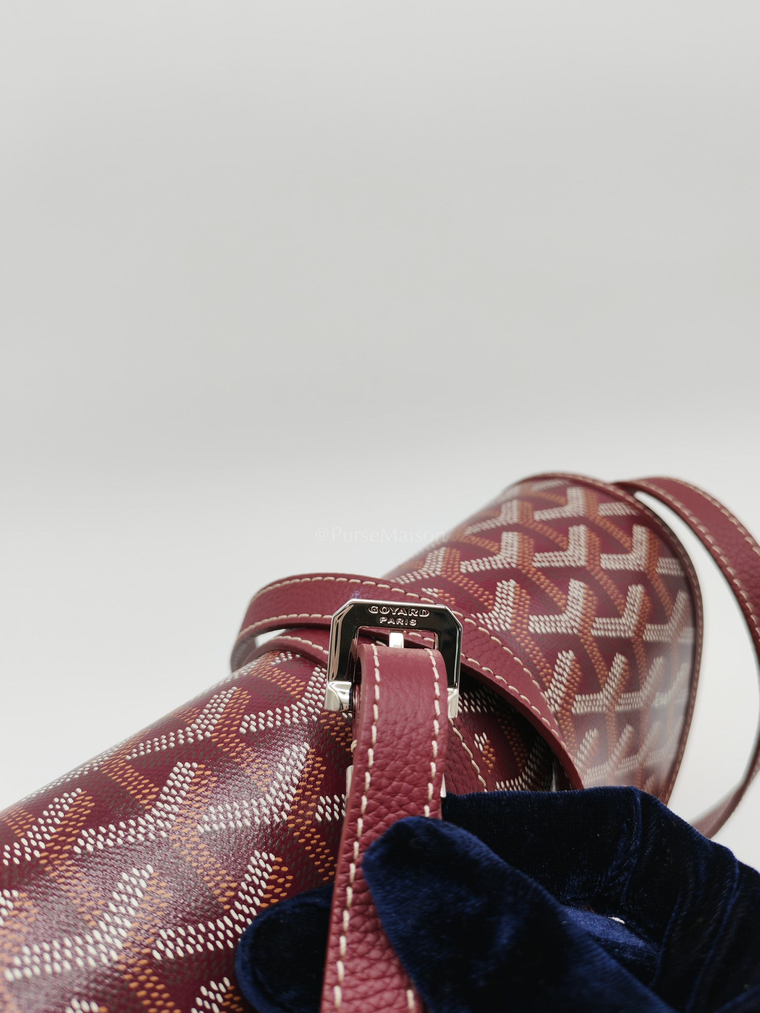 Belvedere PM in Burgundy Goyardine Canvas | Purse Maison Luxury Bags Shop
