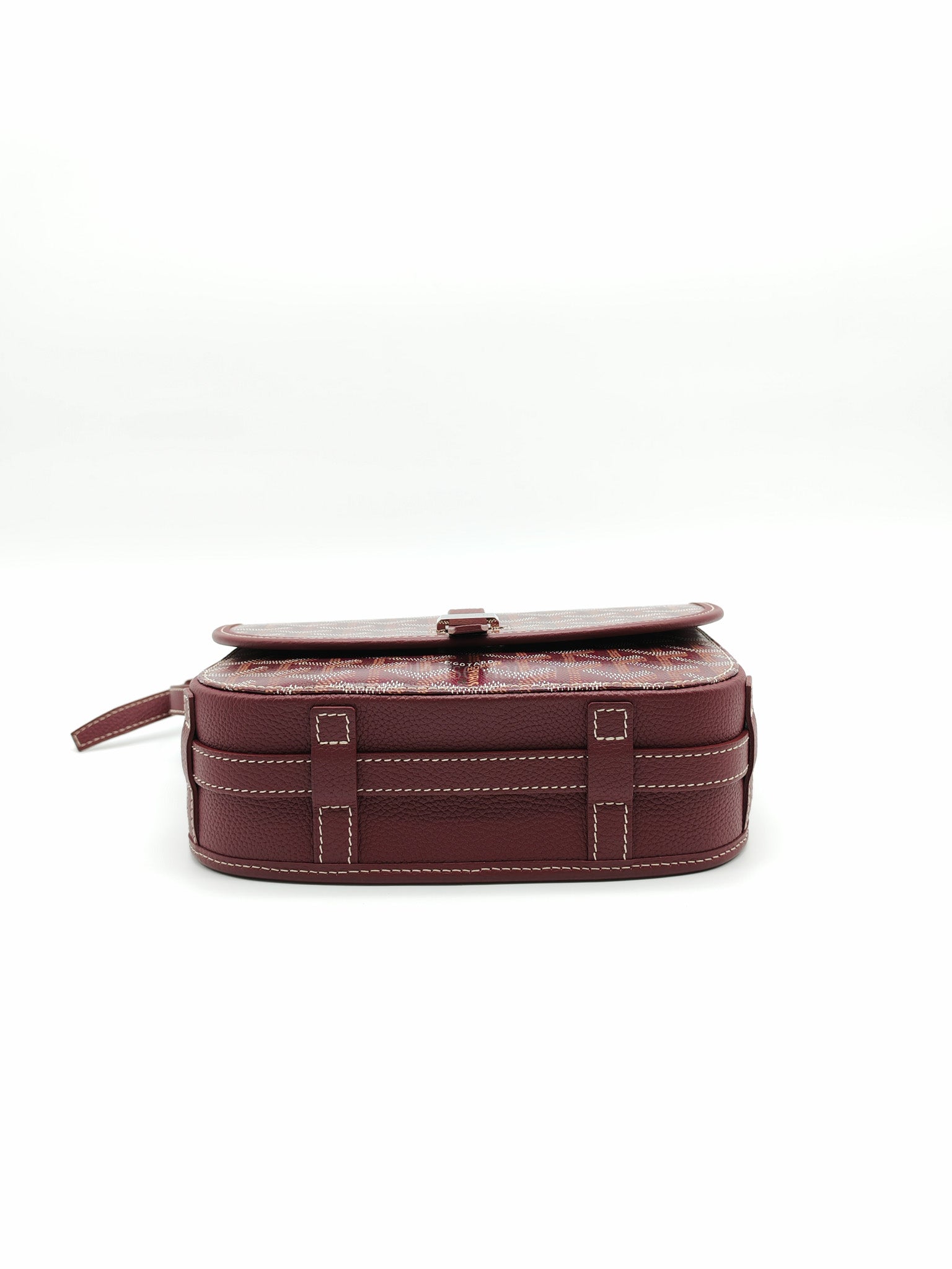 Belvedere PM in Burgundy Goyardine Canvas | Purse Maison Luxury Bags Shop