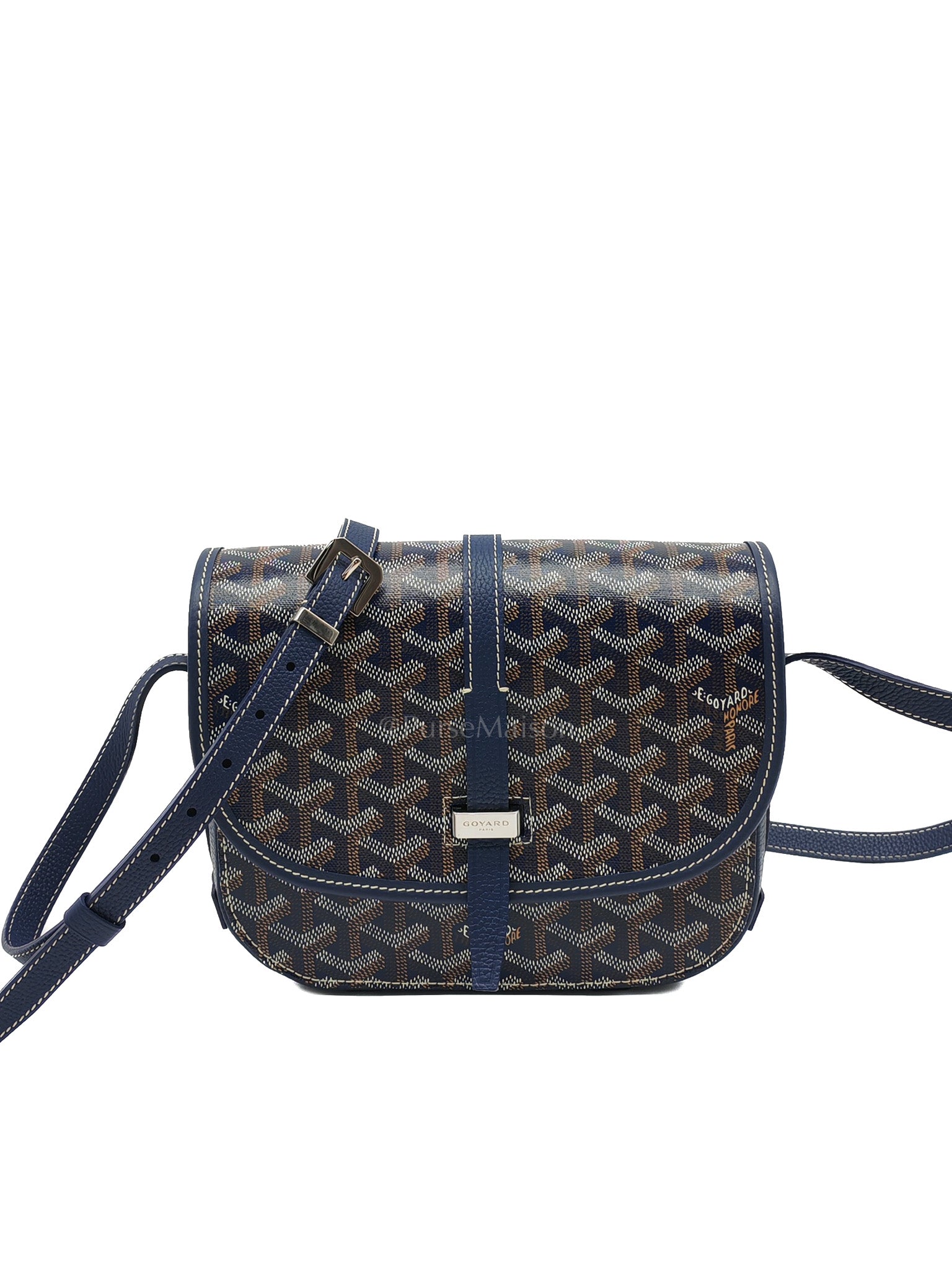 Belvedere PM in Navy Blue/Bleu Marine Goyardine Canvas | Purse Maison Luxury Bags Shop