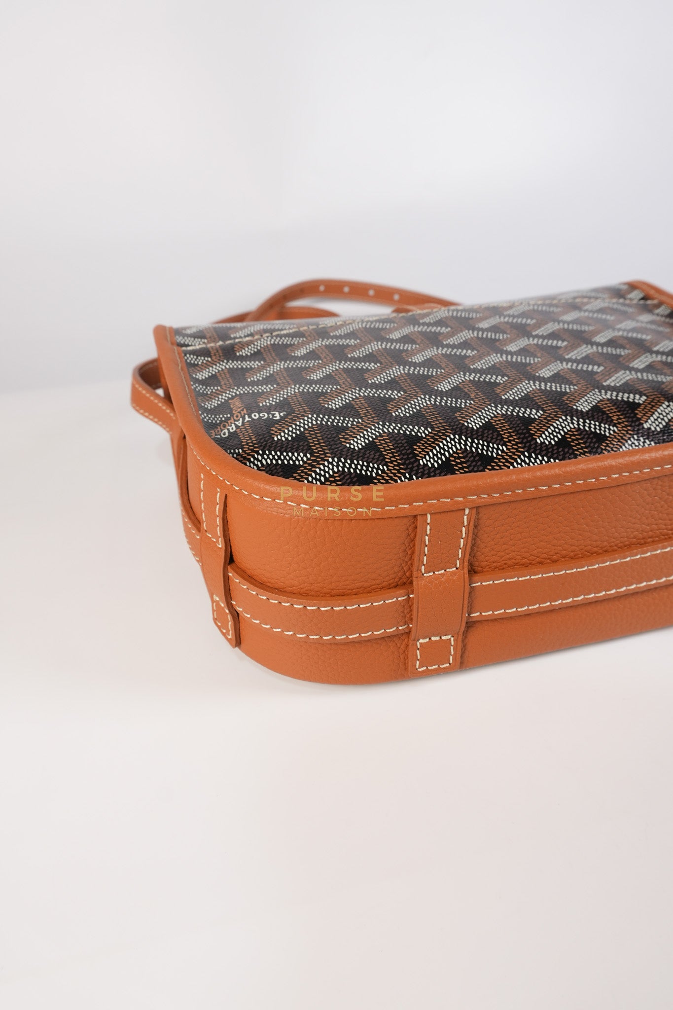 Belvedere PM Noir Et Naturel/Tan Goyardine Canvas | Purse Maison Luxury Bags Shop