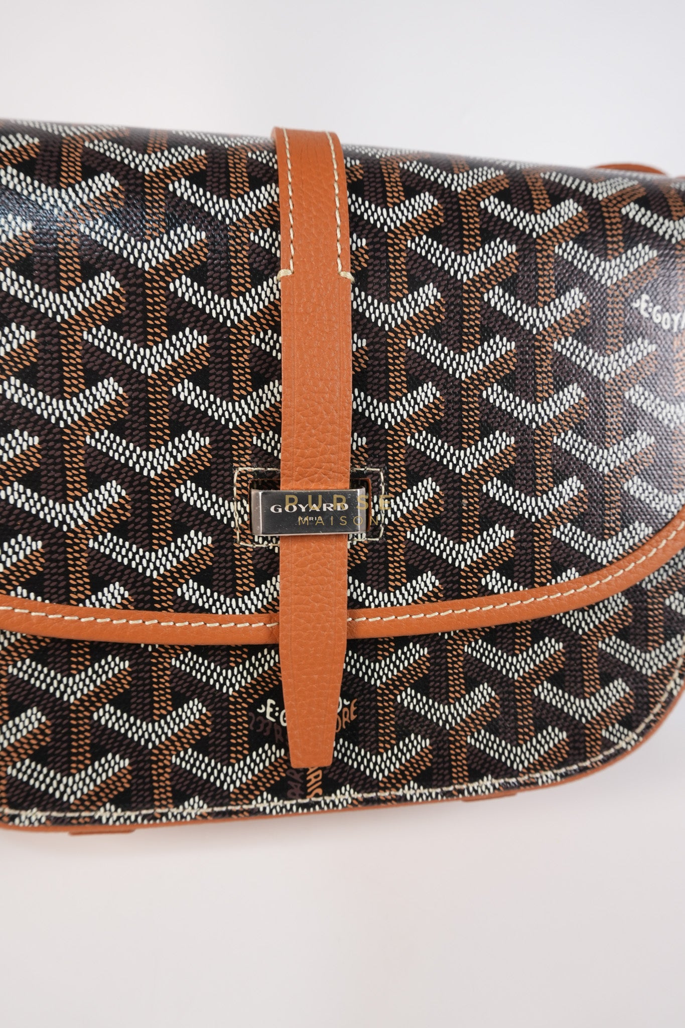 Belvedere PM Noir Et Naturel/Tan Goyardine Canvas | Purse Maison Luxury Bags Shop