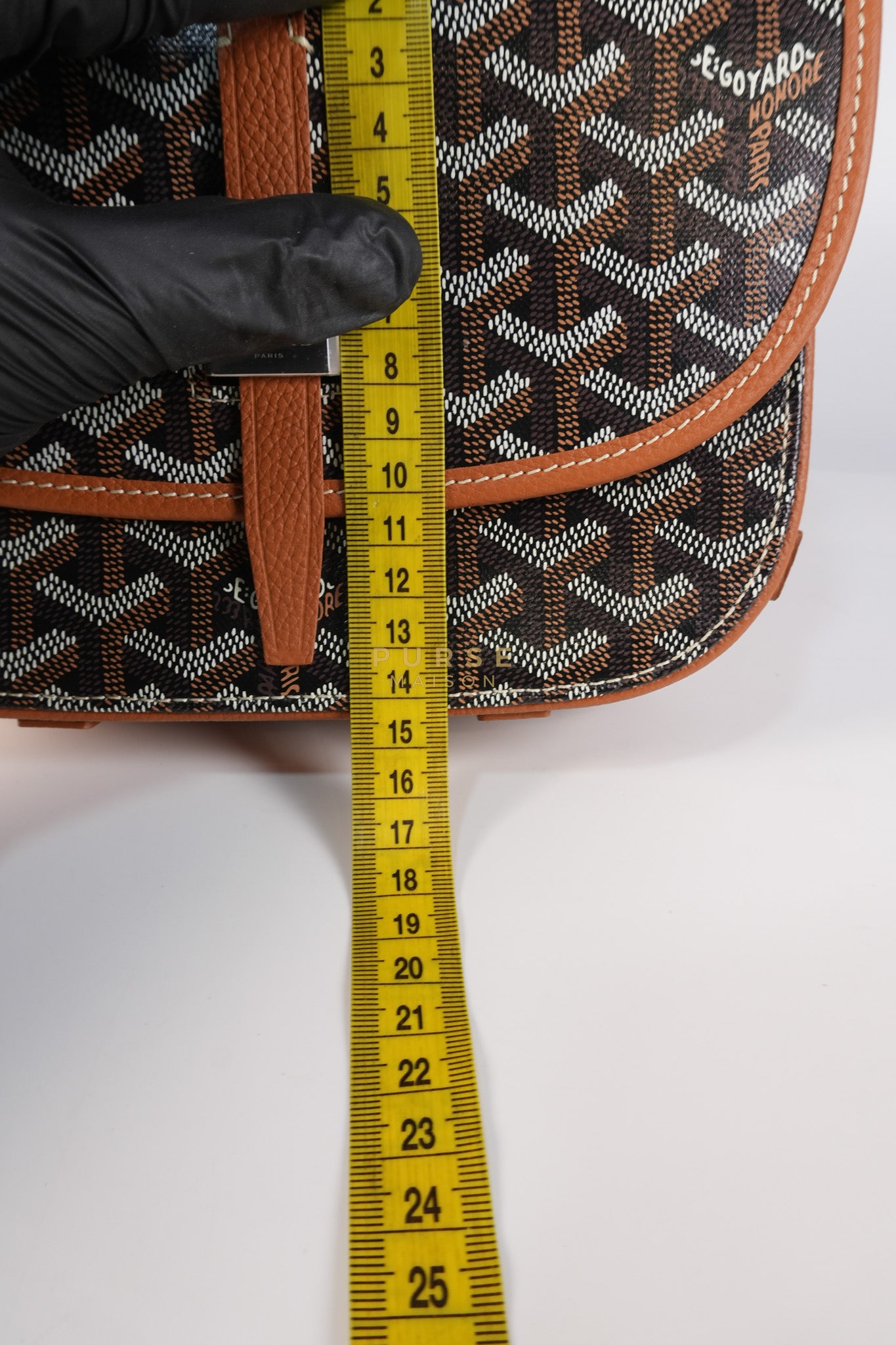 Belvedere PM Noir Et Naturel/Tan Goyardine Canvas | Purse Maison Luxury Bags Shop