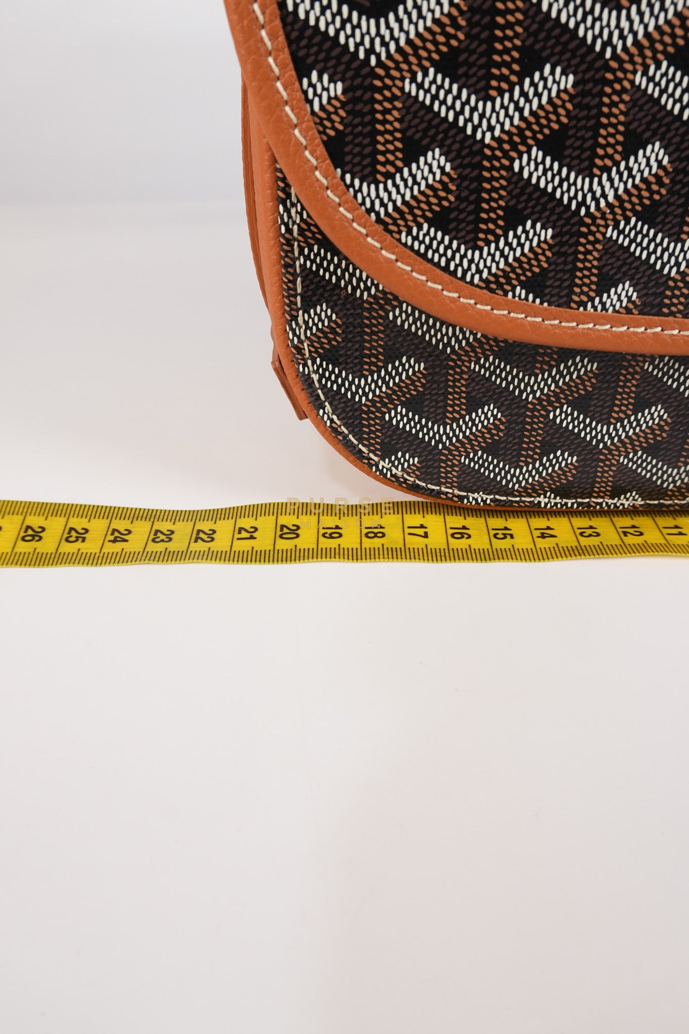 Belvedere PM Noir Et Naturel/Tan Goyardine Canvas | Purse Maison Luxury Bags Shop