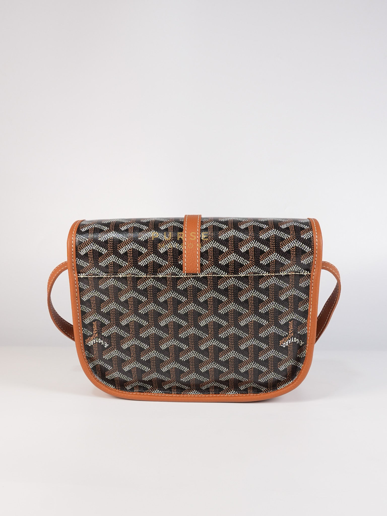 Belvedere PM Noir Et Naturel/Tan Goyardine Canvas | Purse Maison Luxury Bags Shop