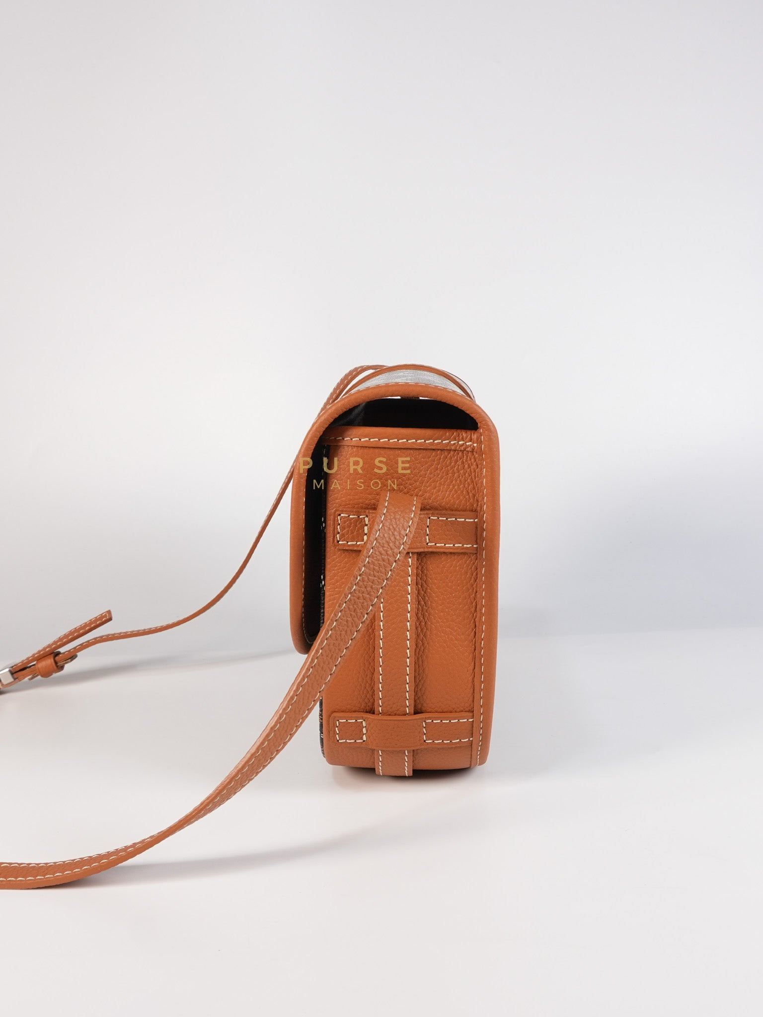 Belvedere PM Noir Et Naturel/Tan Goyardine Canvas | Purse Maison Luxury Bags Shop