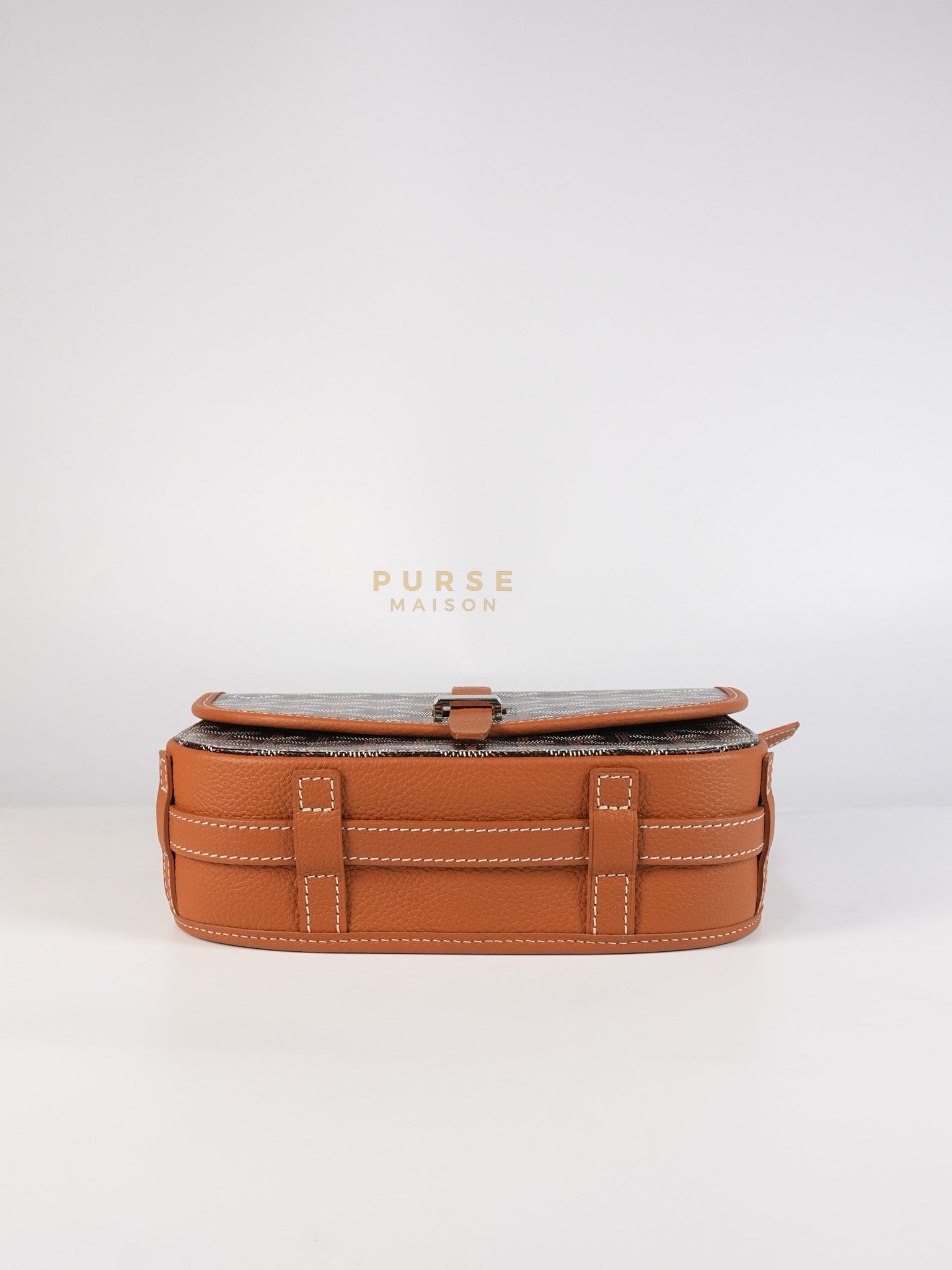 Belvedere PM Noir Et Naturel/Tan Goyardine Canvas | Purse Maison Luxury Bags Shop