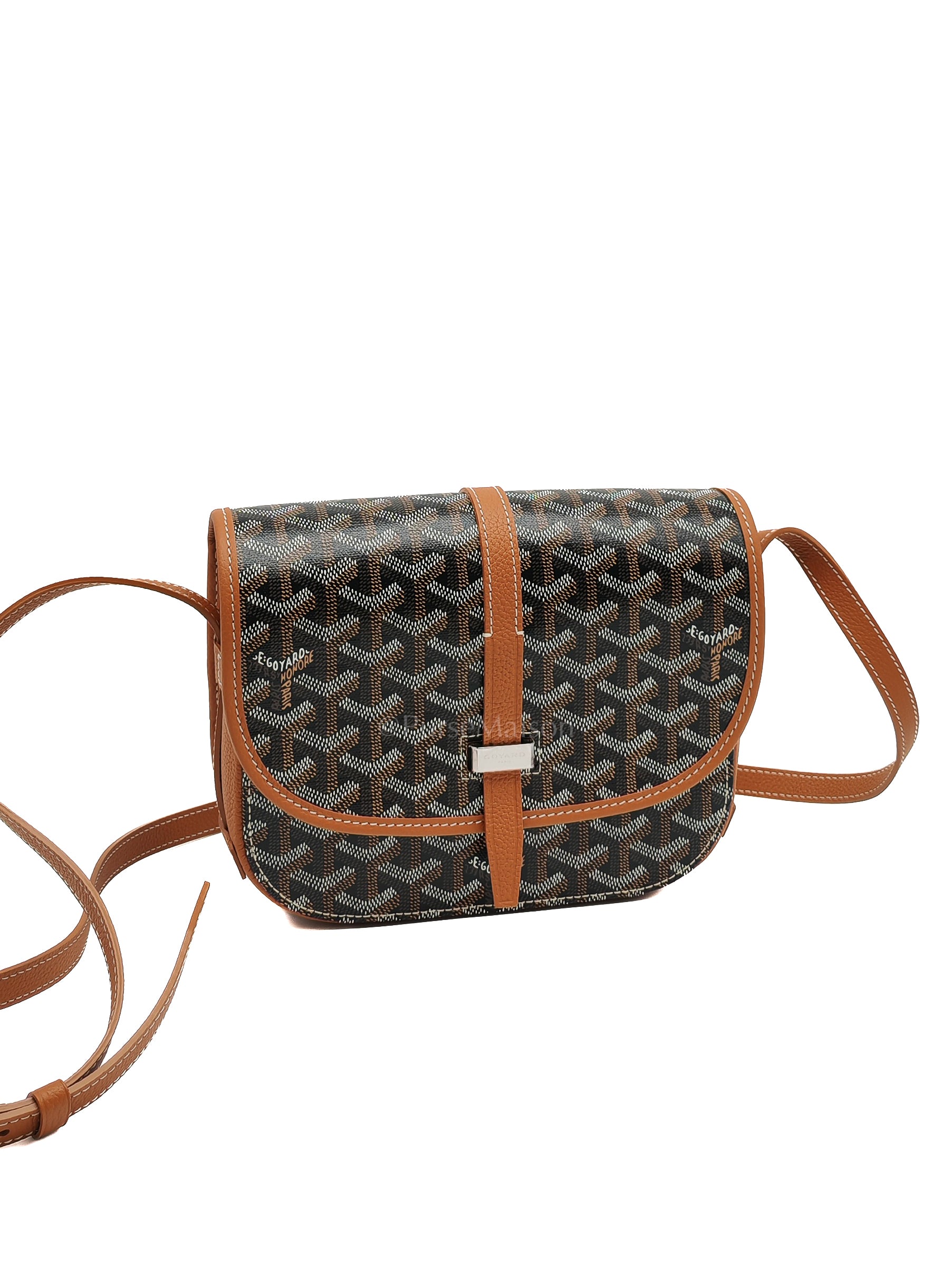 Belvedere PM Tan in Goyardine Canvas Cross Body Bag | Purse Maison Luxury Bags Shop