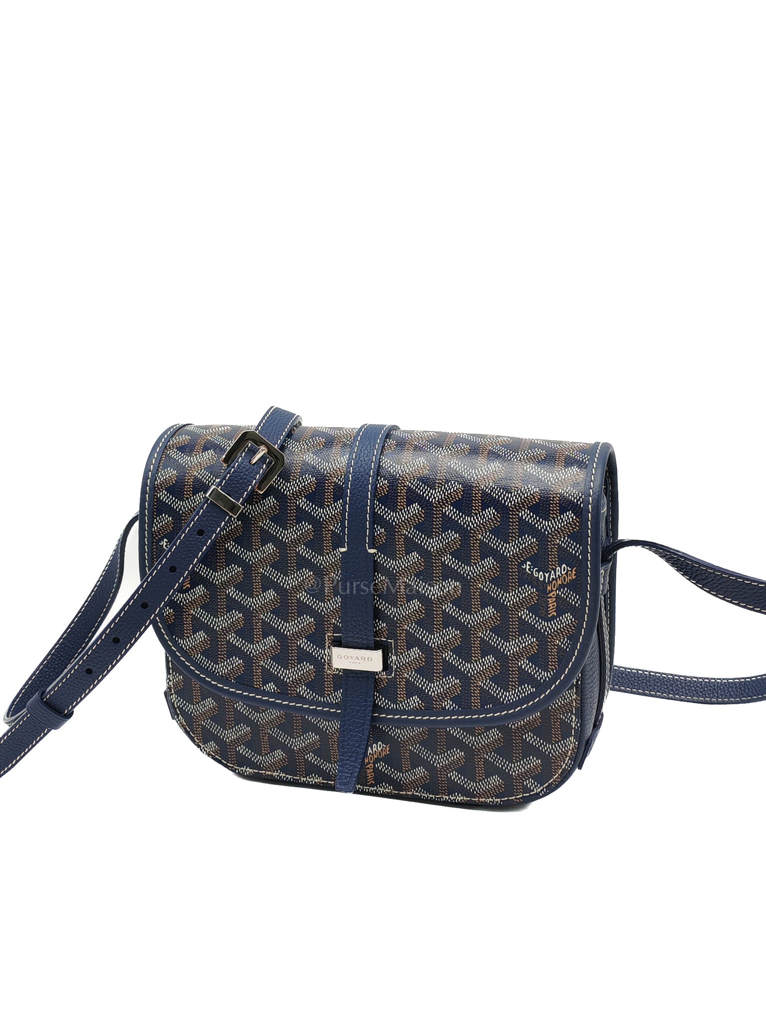 Belvedere PM in Navy Blue/Bleu Marine Goyardine Canvas