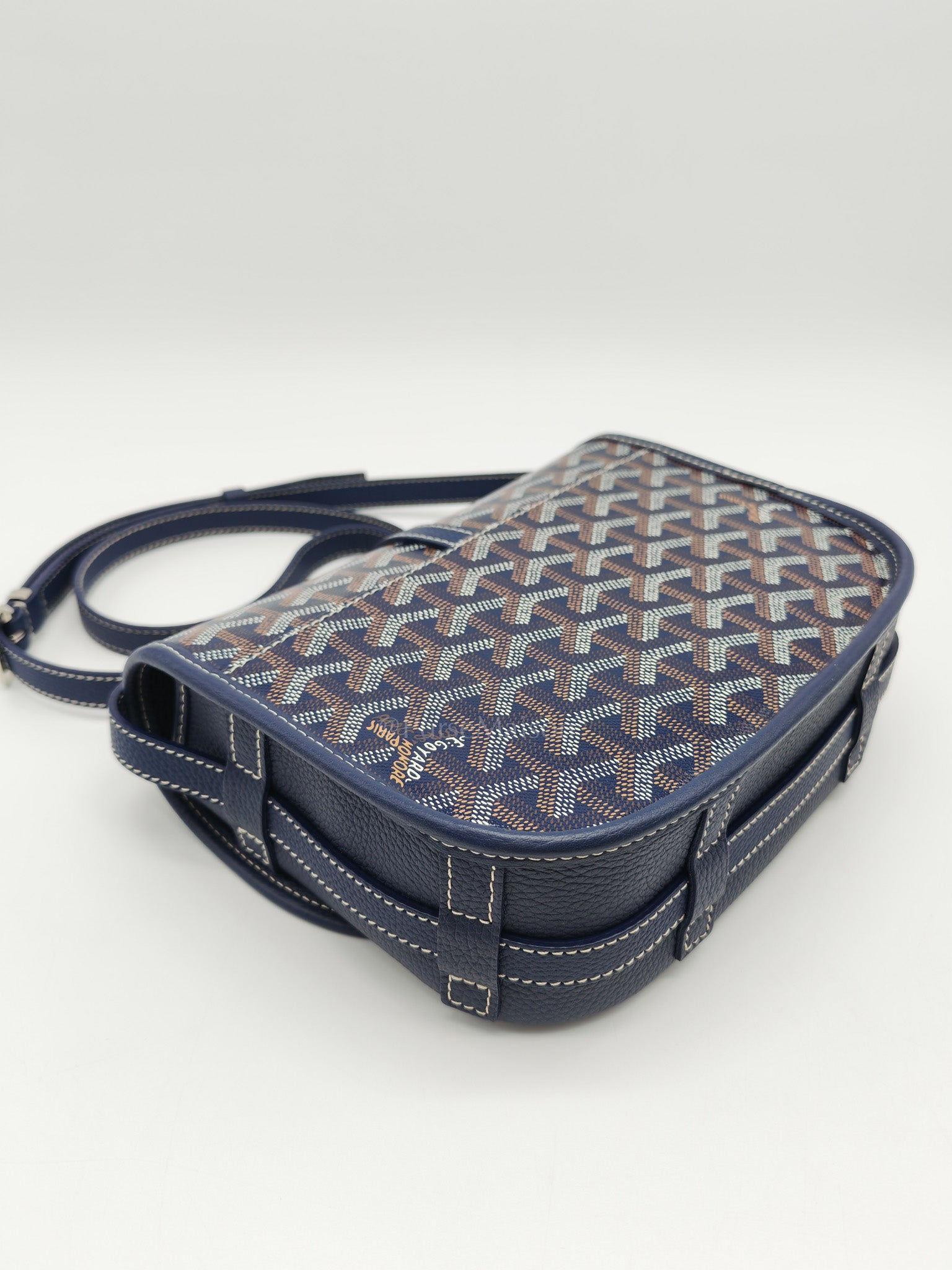 Belvedere PM in Navy Blue/Bleu Marine Goyardine Canvas