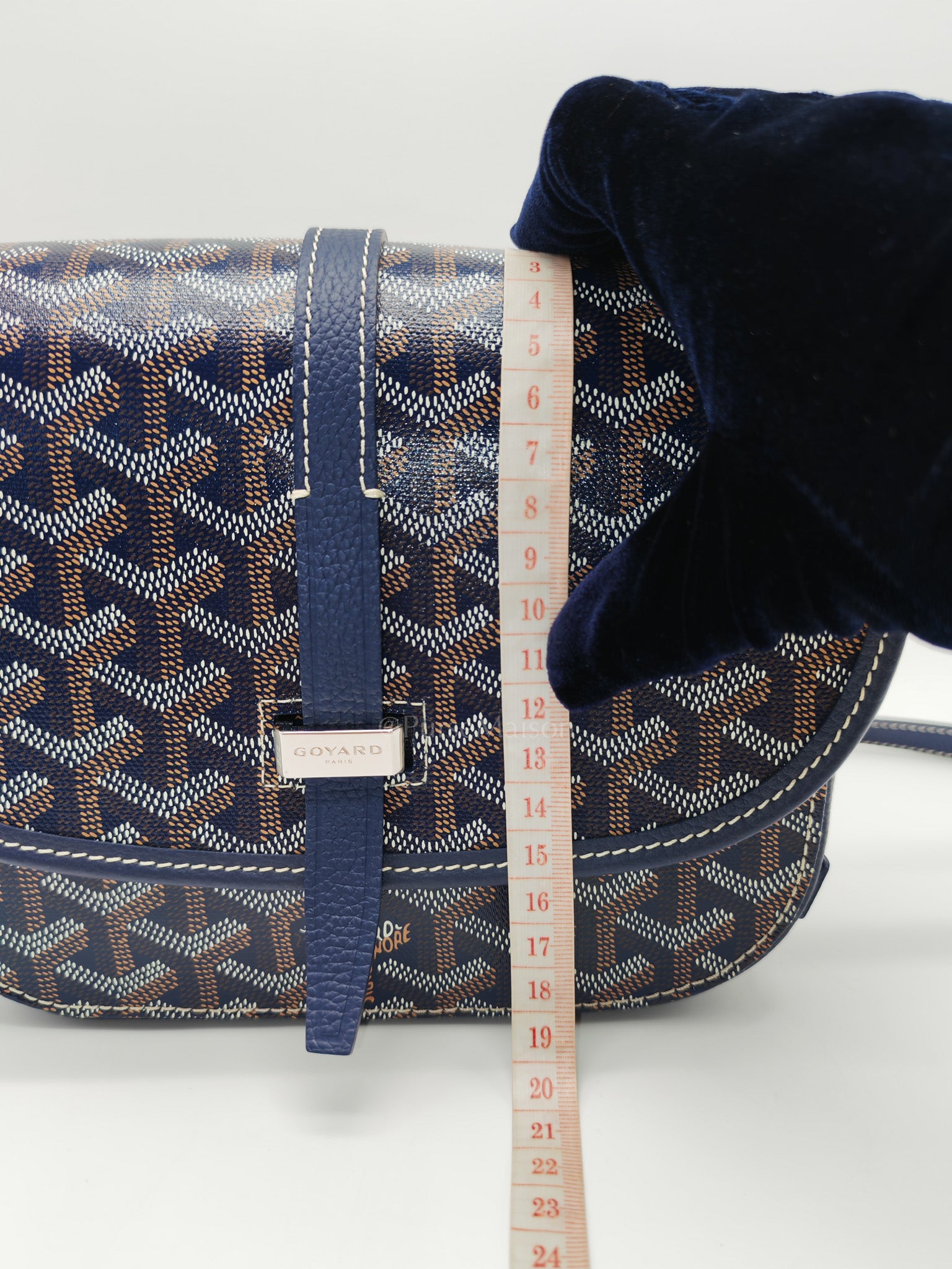Belvedere PM in Navy Blue/Bleu Marine Goyardine Canvas
