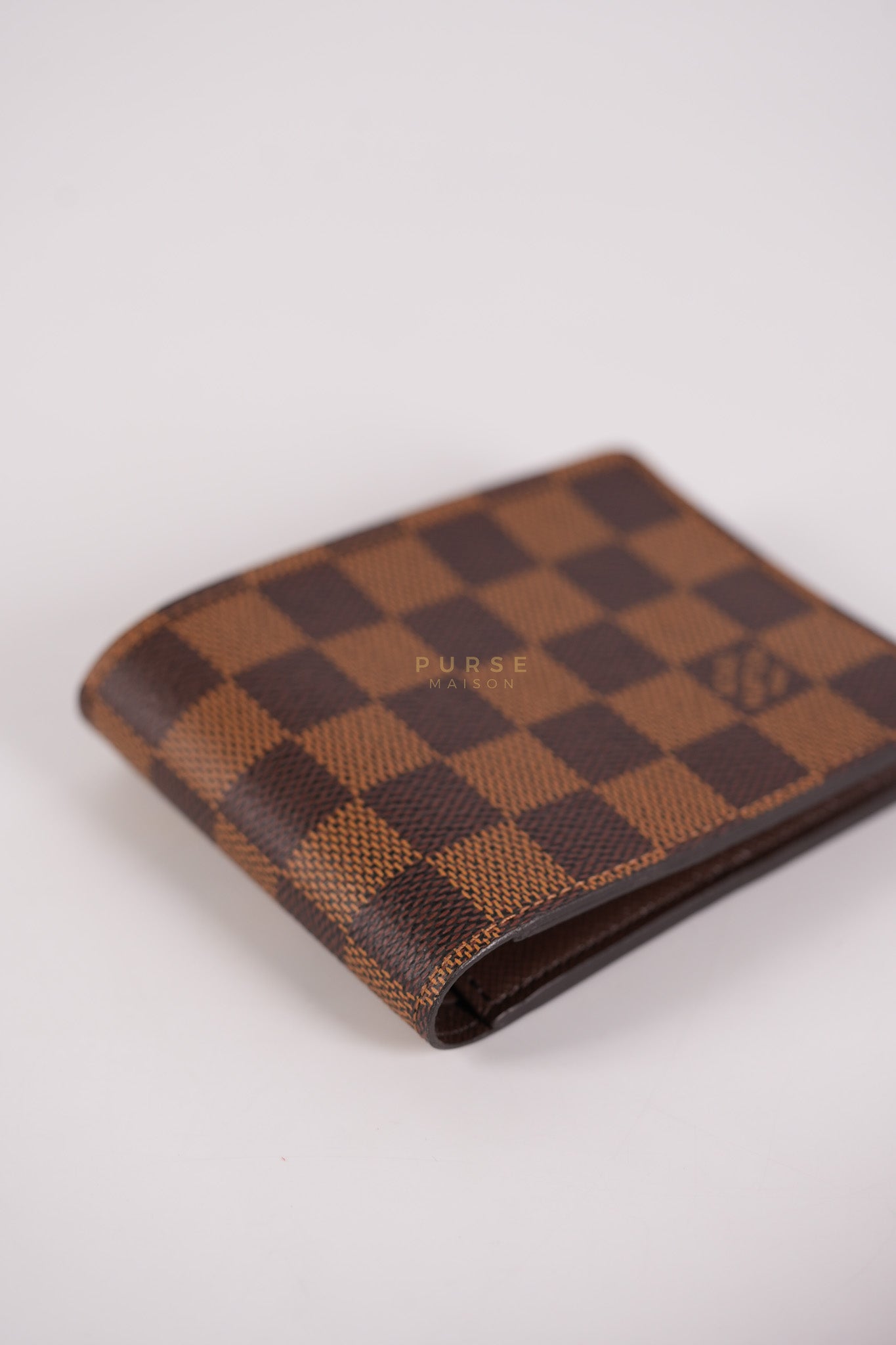 Bi-fold Wallet Damier Ebene with CSC Initials | Purse Maison Luxury Bags Shop