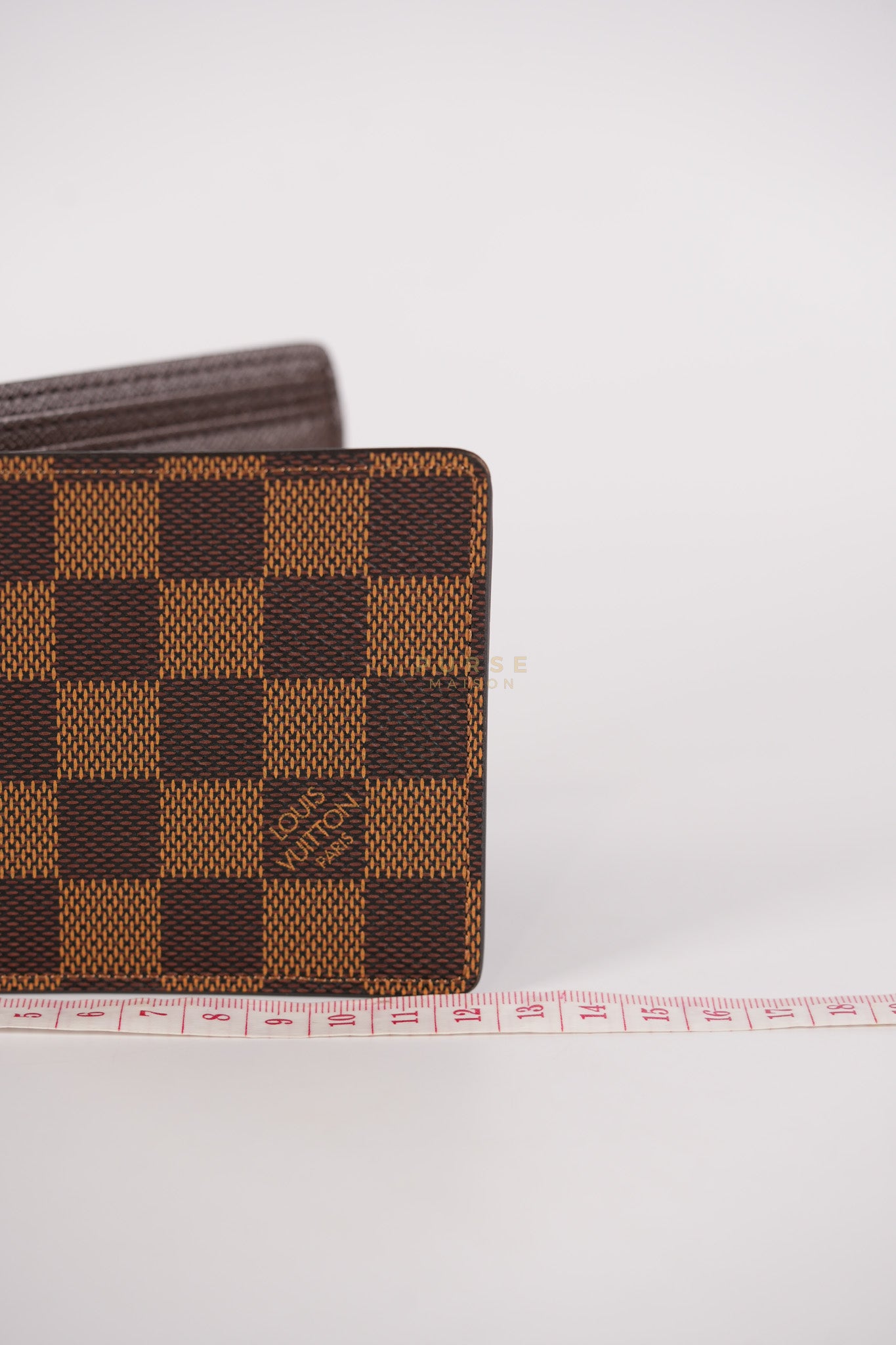 Bi-fold Wallet Damier Ebene with CSC Initials | Purse Maison Luxury Bags Shop
