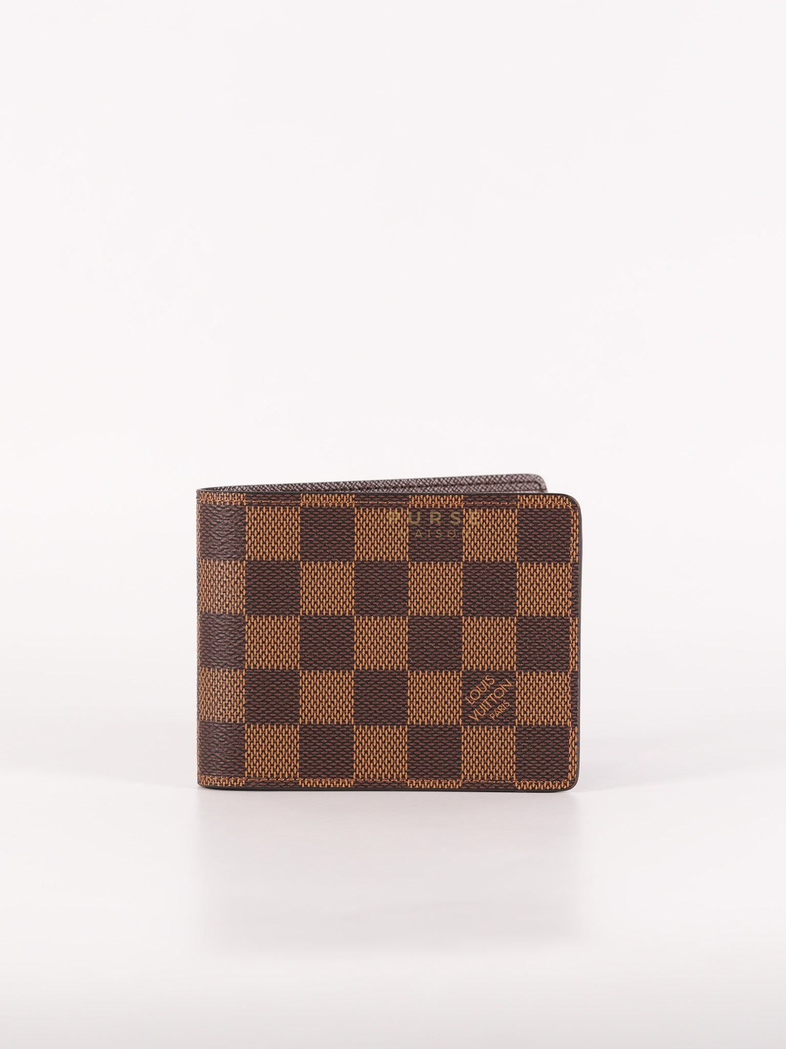 Bi-fold Wallet Damier Ebene with CSC Initials | Purse Maison Luxury Bags Shop