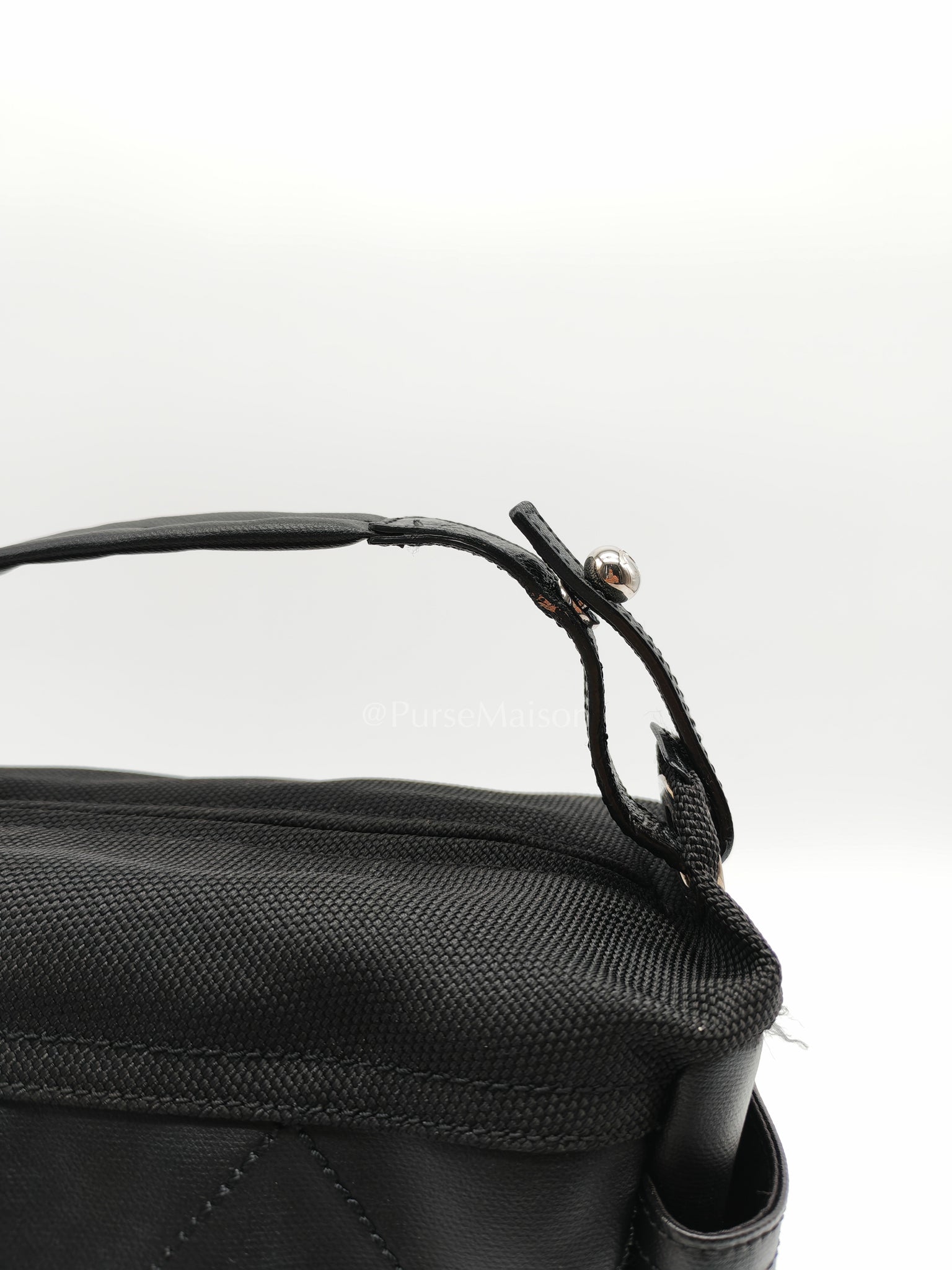 Biarritz Coated Canvas Shoulder Bag in Silver Hardware Series 11 | Purse Maison Luxury Bags Shop