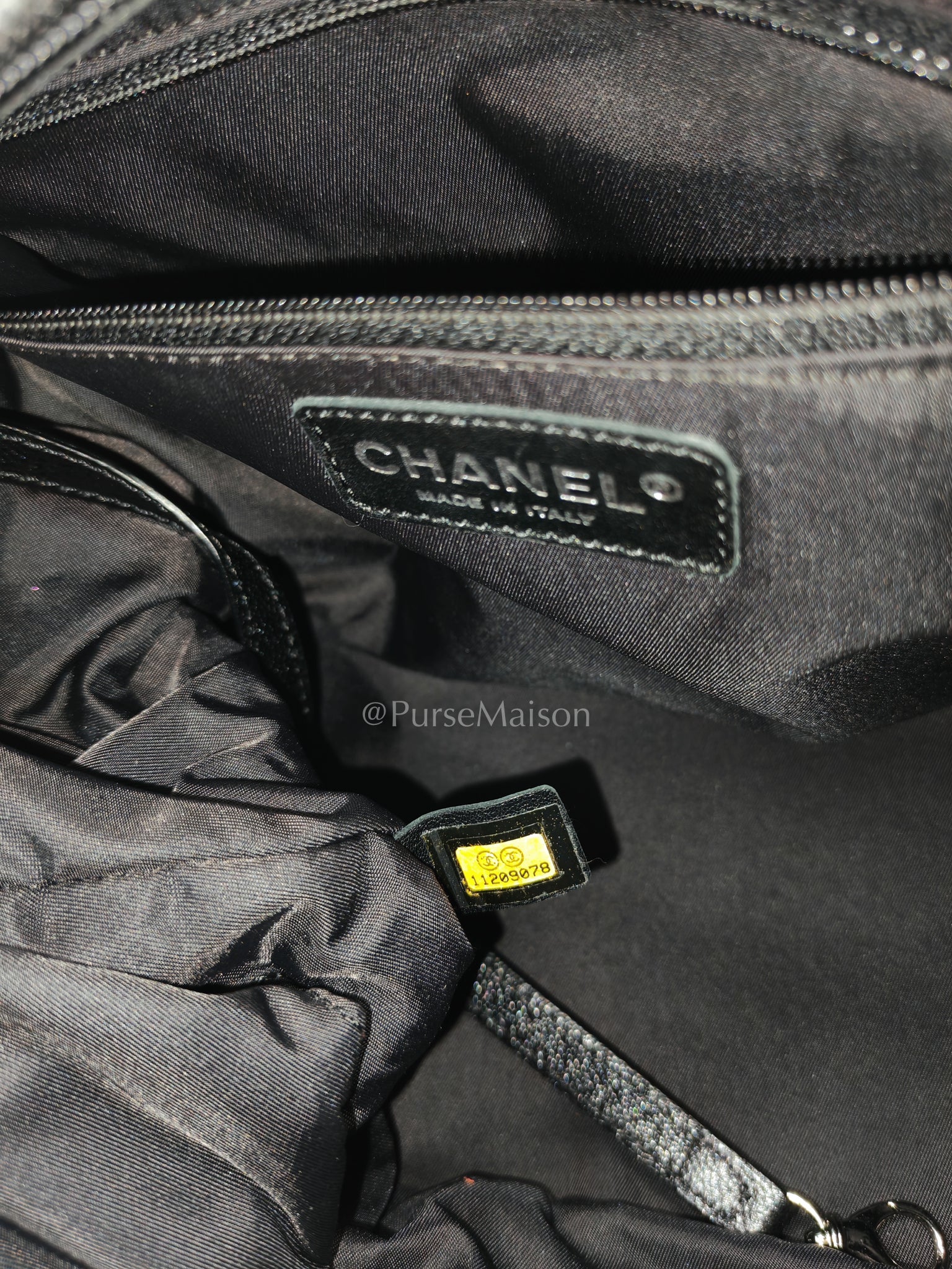 Biarritz Coated Canvas Shoulder Bag in Silver Hardware Series 11 | Purse Maison Luxury Bags Shop