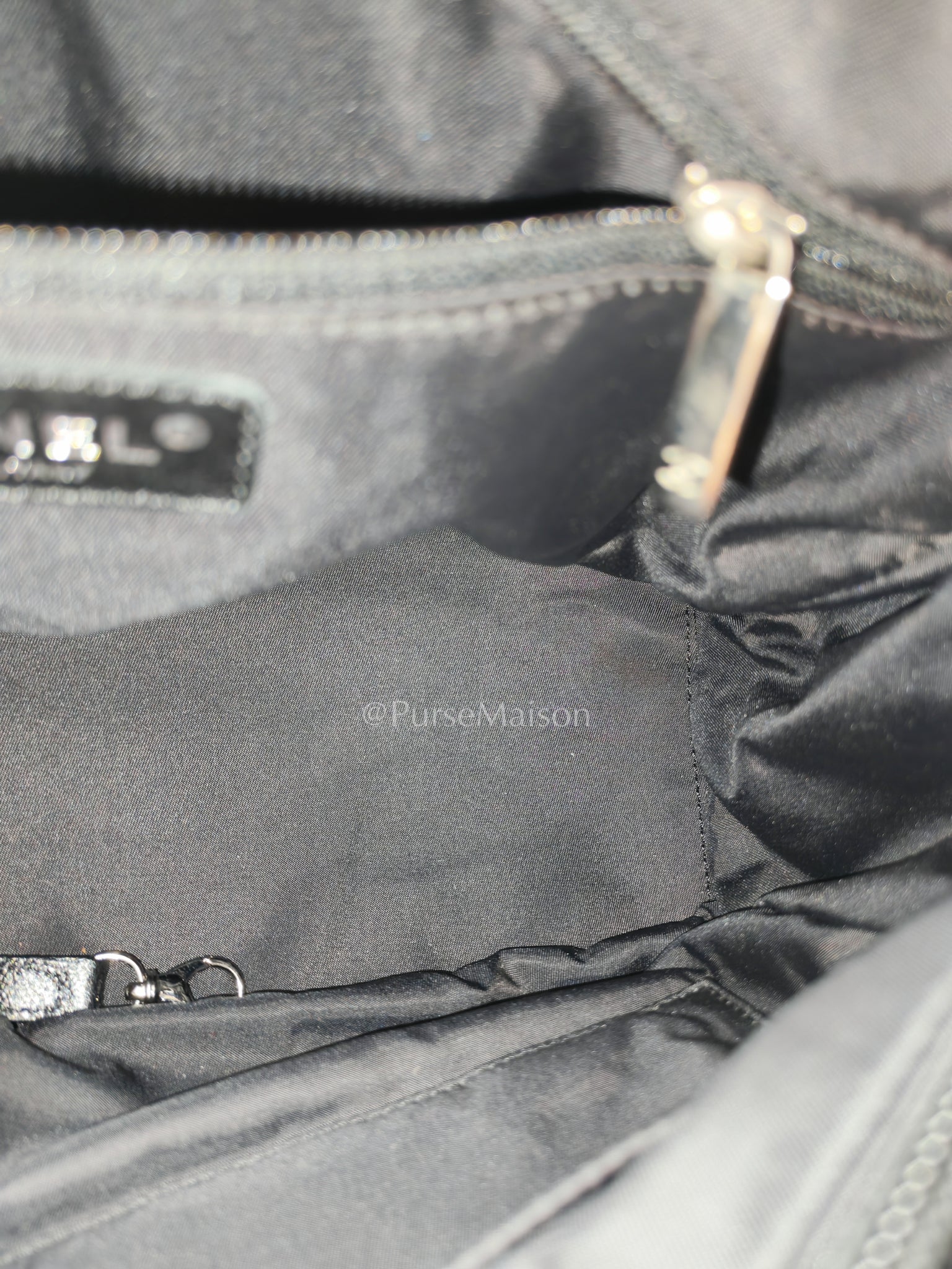 Biarritz Coated Canvas Shoulder Bag in Silver Hardware Series 11 | Purse Maison Luxury Bags Shop