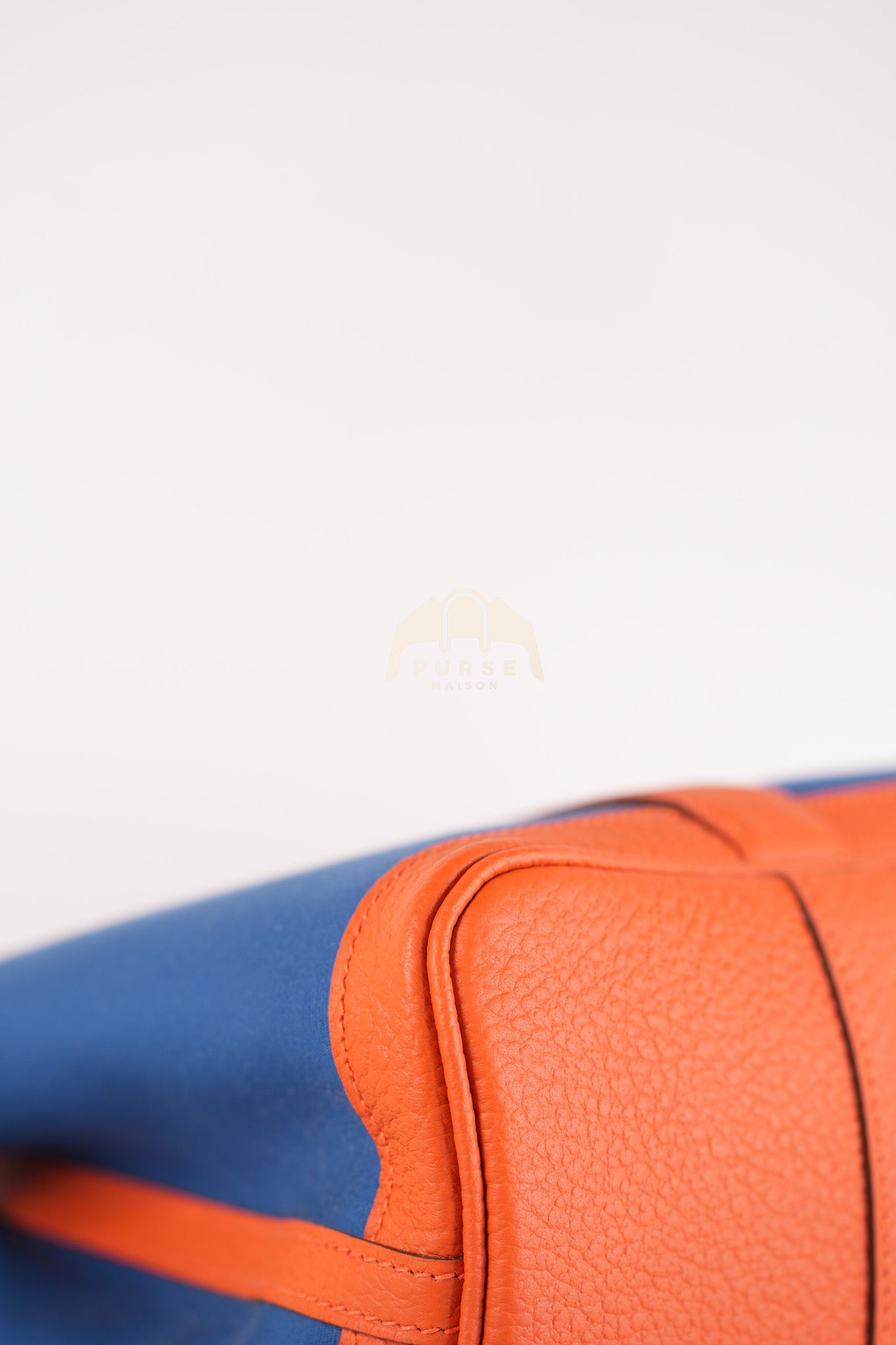 Bicolor Garden Party Tote Bag (GPT) 30 in Orange & Blue Canvas Palladium Hardware Stamp X(2016) | Purse Maison Luxury Bags Shop