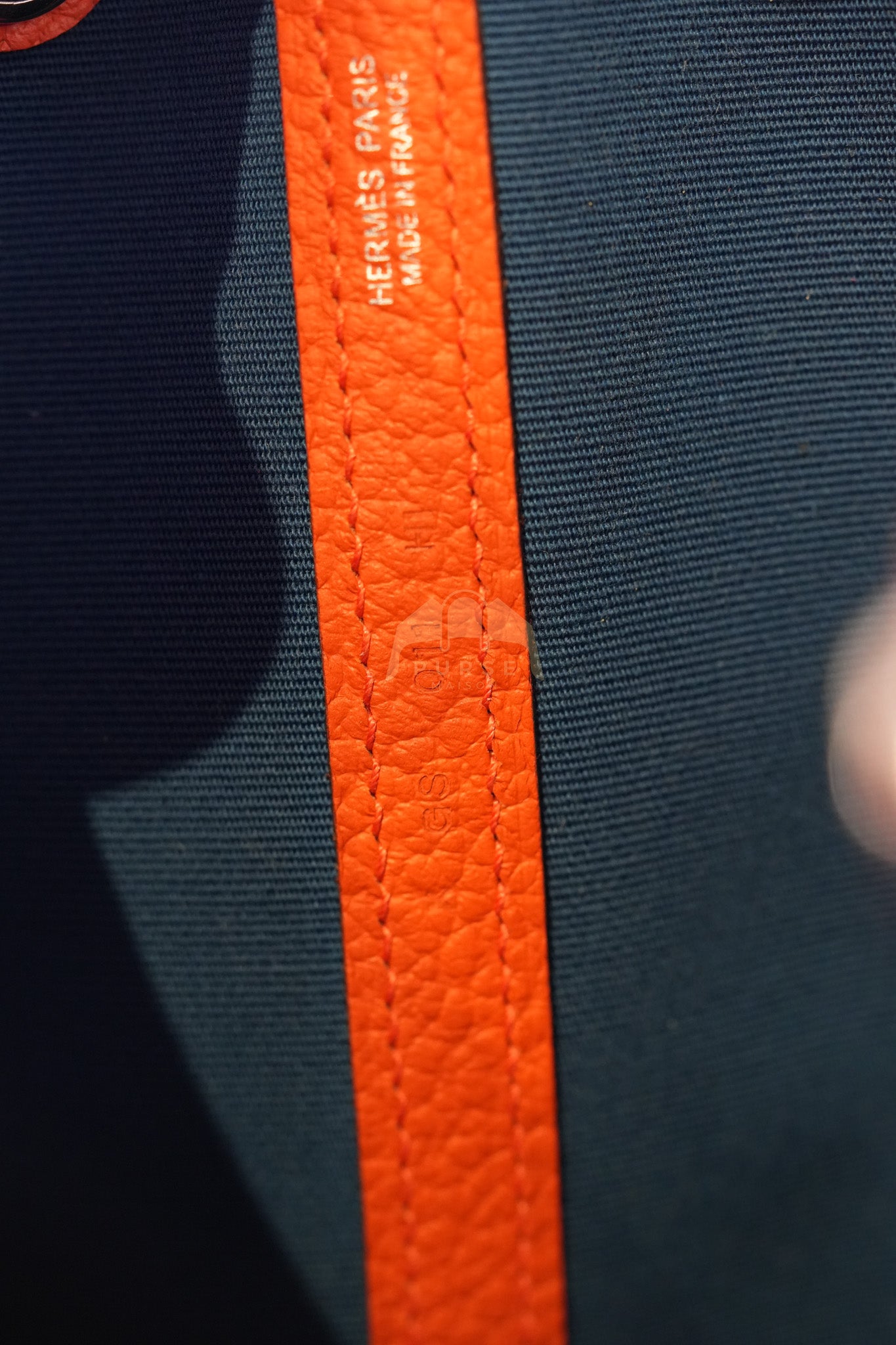 Bicolor Garden Party Tote Bag (GPT) 30 in Orange & Blue Canvas Palladium Hardware Stamp X(2016) | Purse Maison Luxury Bags Shop