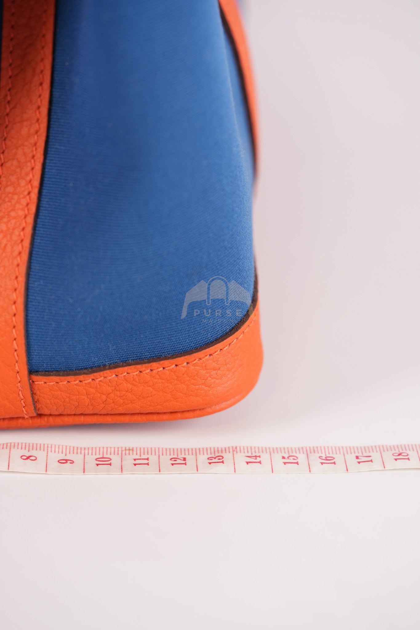 Bicolor Garden Party Tote Bag (GPT) 30 in Orange & Blue Canvas Palladium Hardware Stamp X(2016) | Purse Maison Luxury Bags Shop