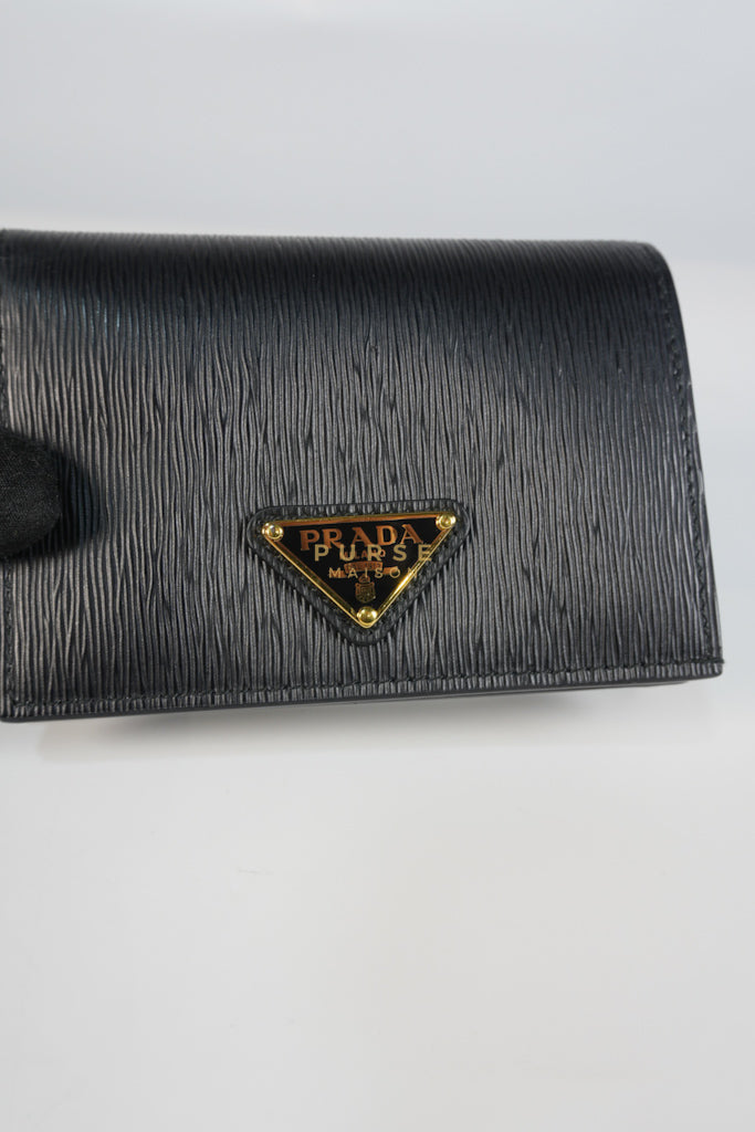 Bifold Black Saffiano Leather Wallet | Purse Maison Luxury Bags Shop