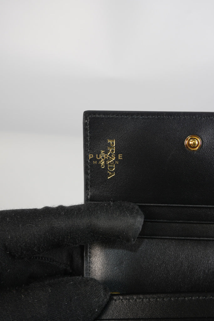 Bifold Black Saffiano Leather Wallet | Purse Maison Luxury Bags Shop