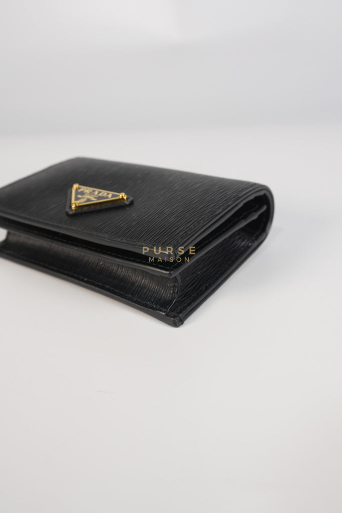 Bifold Black Saffiano Leather Wallet | Purse Maison Luxury Bags Shop