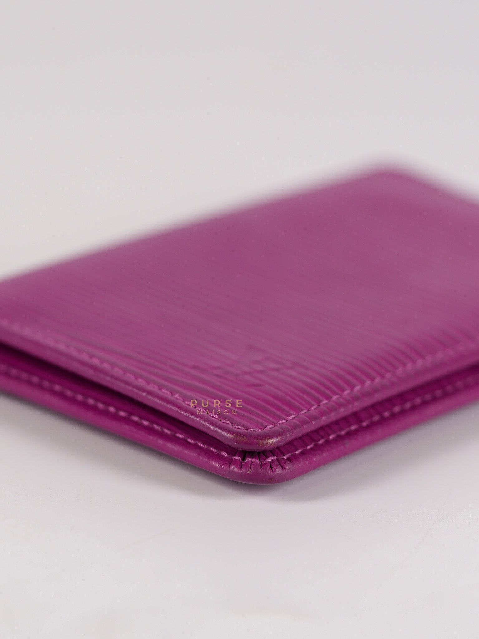 Bifold Card Holder in Purple Epi Leather Canvas (Date Code: SP1018) | Purse Maison Luxury Bags Shop